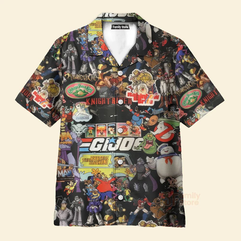 80S Cartoon Pattern Hawaiian Shirt - Image 2