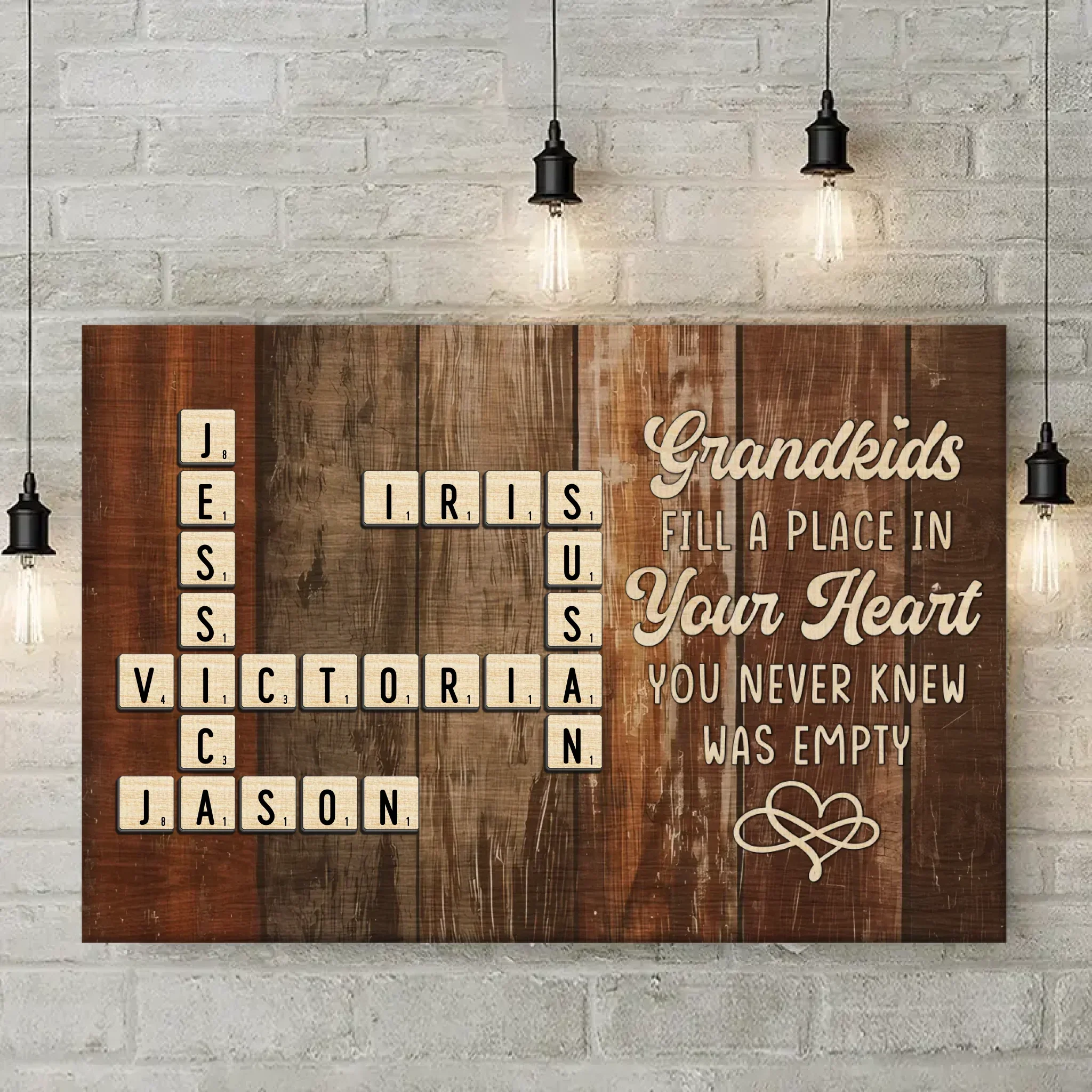 A Grandchild Is Love Made Visible - Personalized Canvas Poster - Gift For Mom,Grandma, Mother's Day | NA94
