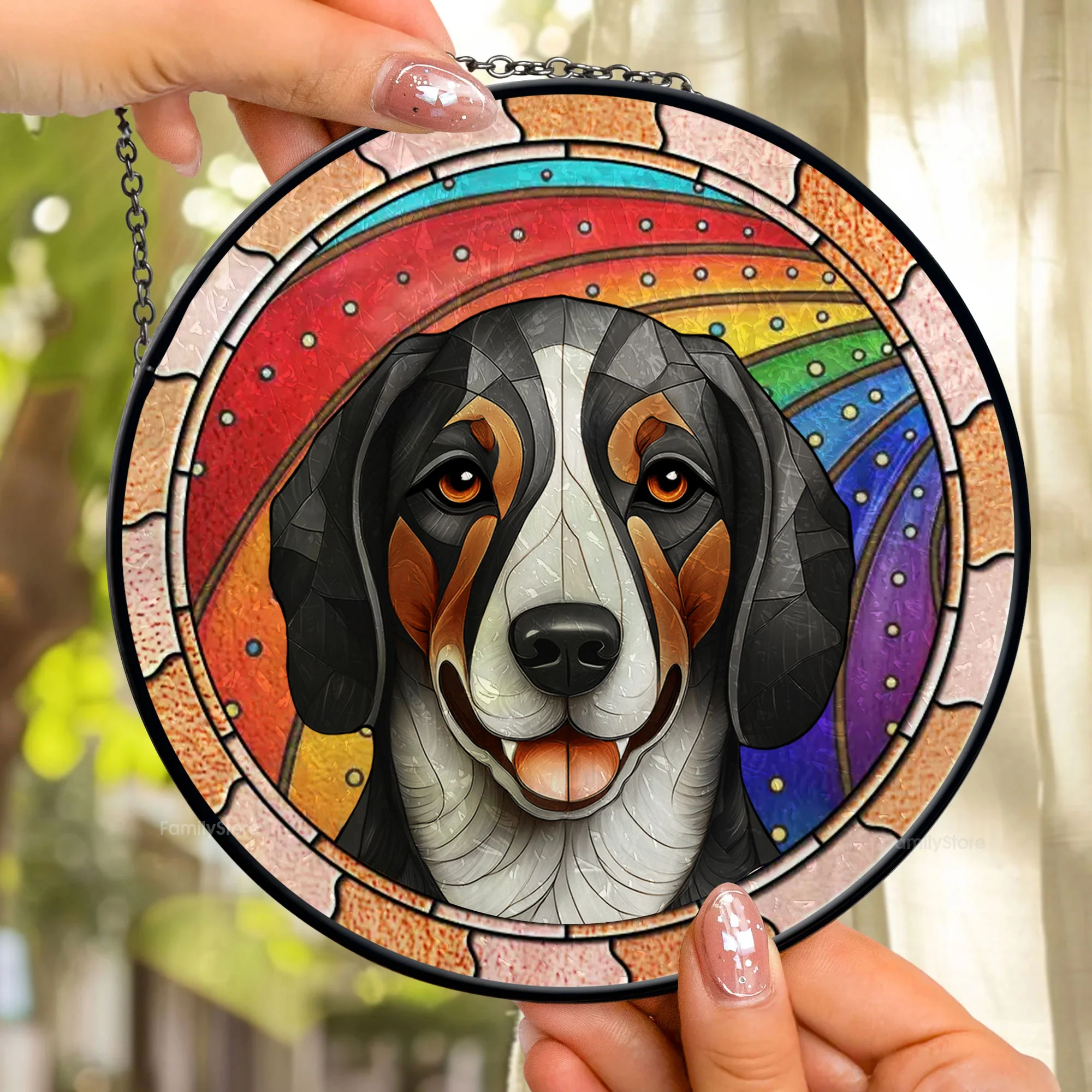 A Guardian Angel With A Wagging Tail - Memorial Gift For Pet Lovers - Personalized Stained Glass Window Hanging Suncatcher - CLP07 NA94 - Image 2