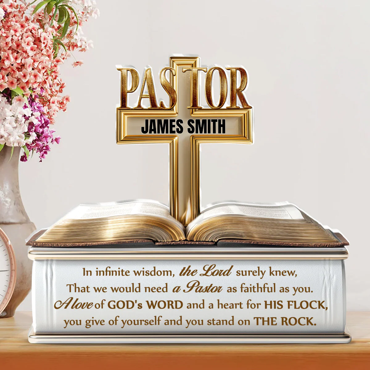 A Heart For His Flock - Personalized Acrylic Plaque TD118
