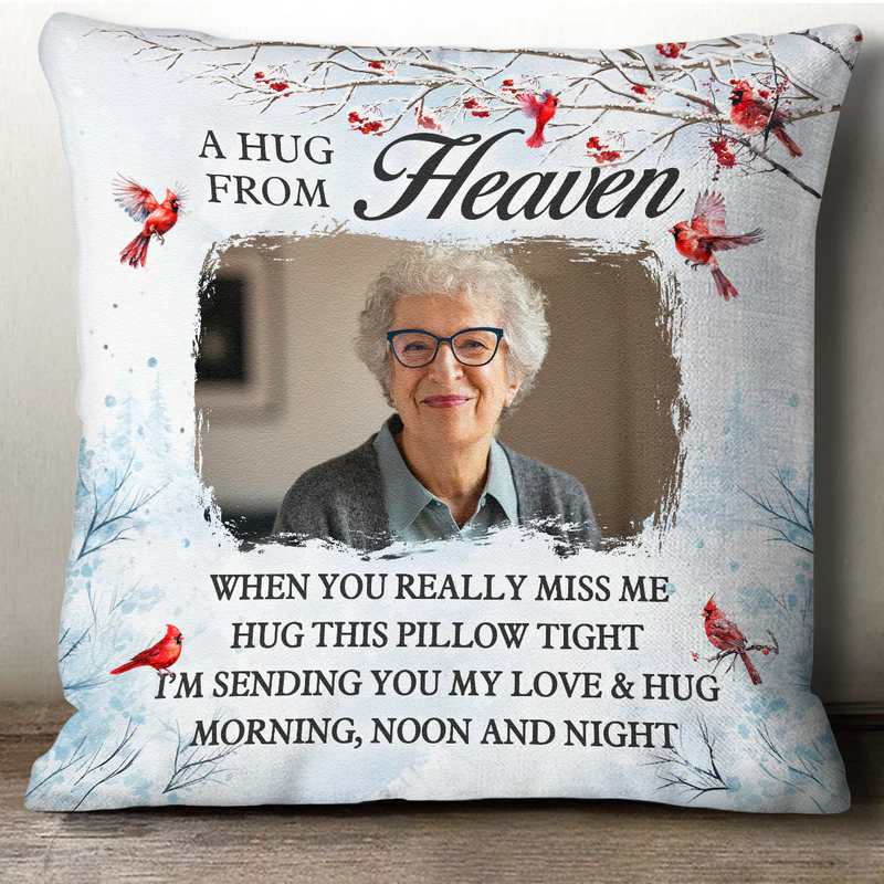 A Hug From Heaven - Personalized Photo Pillow - Christmas Gifts For Memorial Human, Family HH01 - Image 4