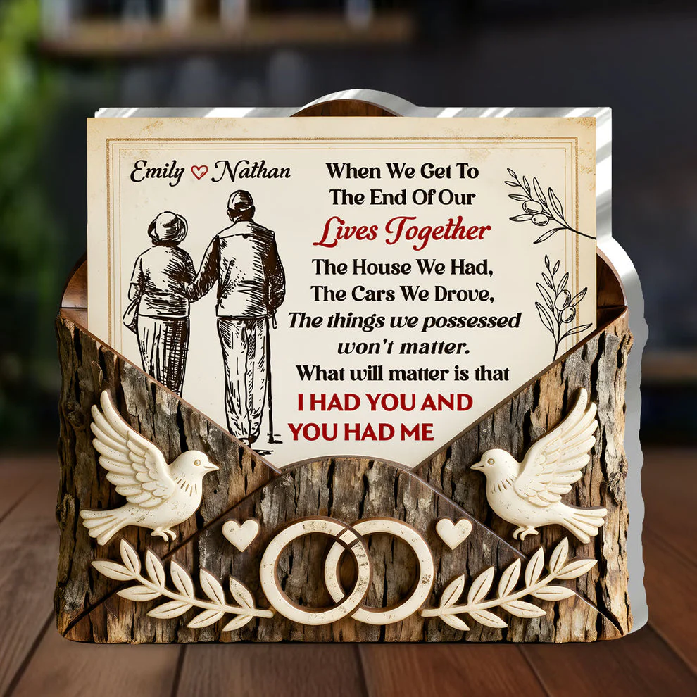A Lifetime Of Love The Wooden Letter Keepsake - Personalized Acrylic Plaque - Gift for Couple HL128 - Image 4