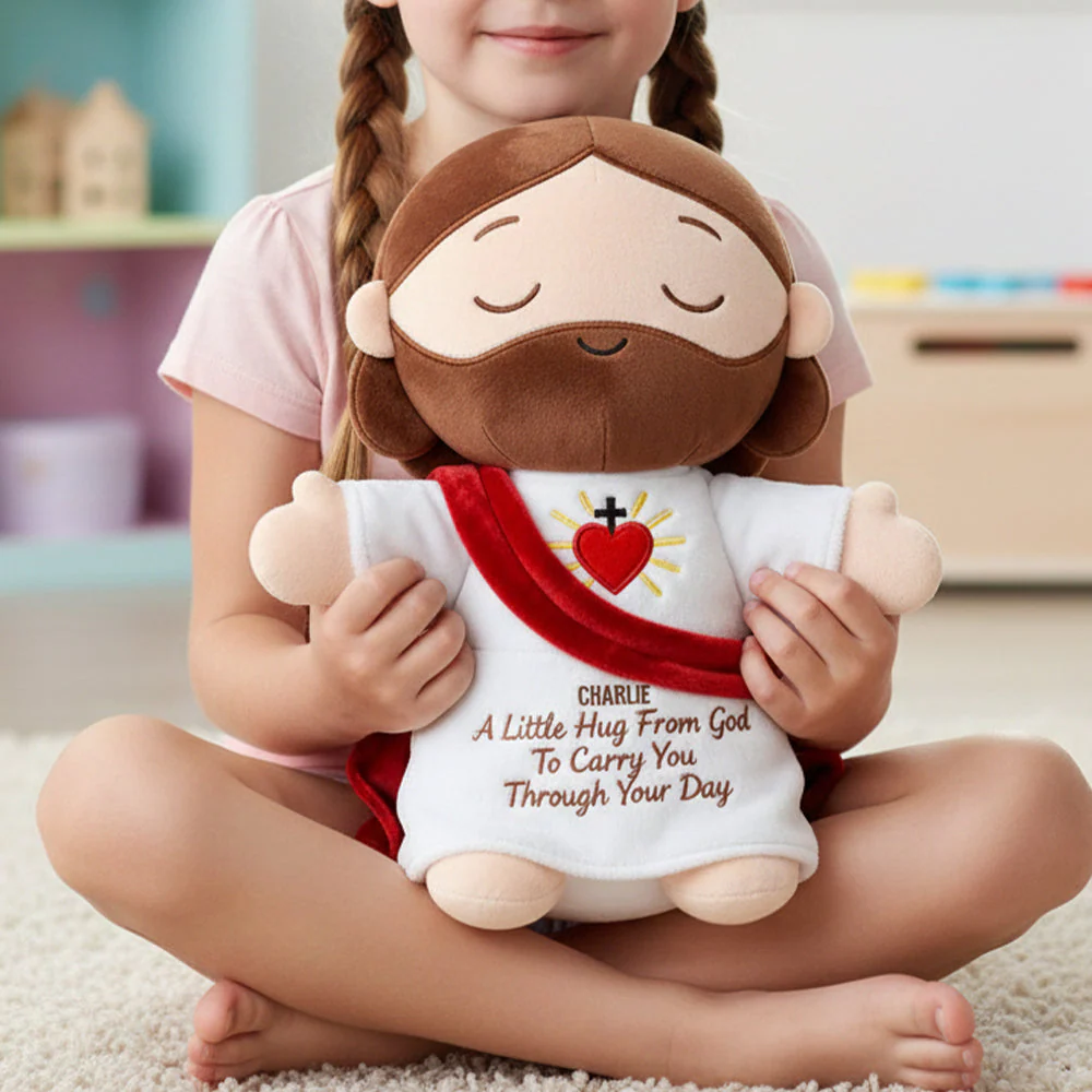 A Little Hug To Carry You Through Your Day - Personalized Custom Shaped Pillow - Gift For Christians NL122 - Image 2