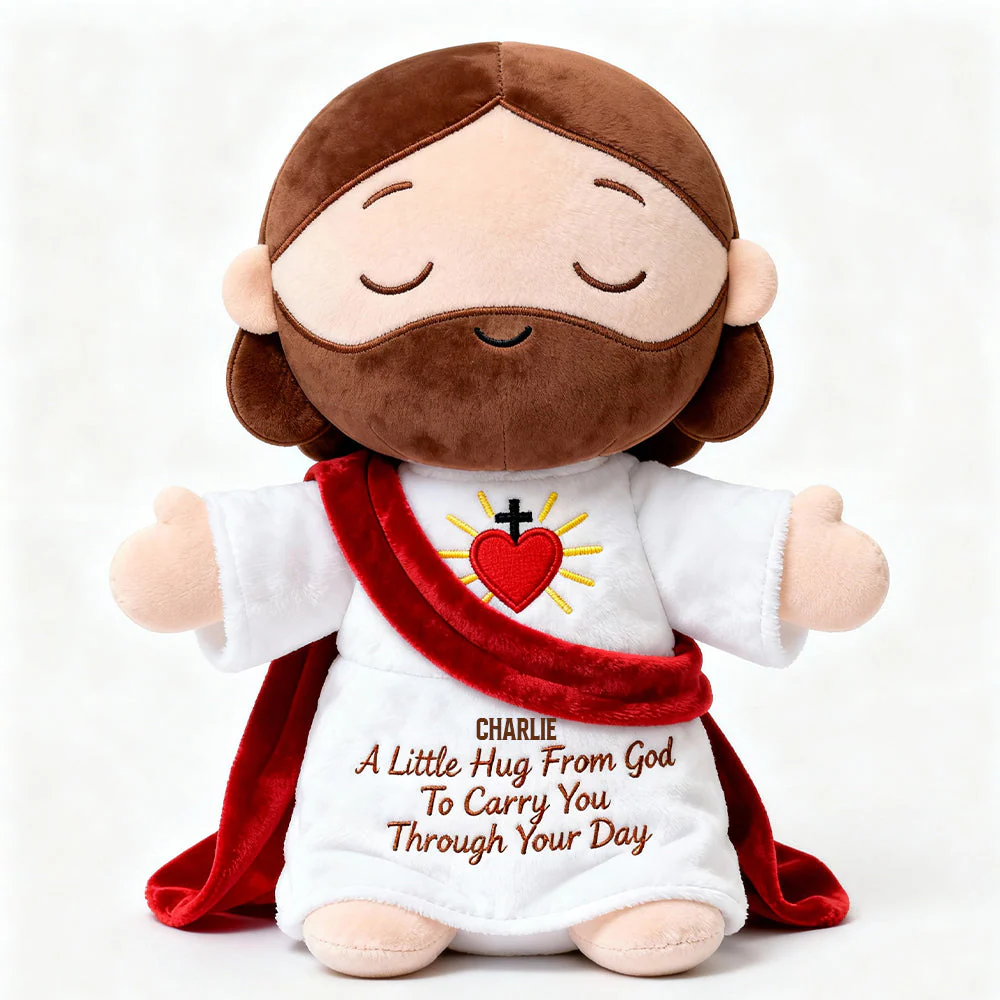 A Little Hug To Carry You Through Your Day - Personalized Custom Shaped Pillow - Gift For Christians NL122 - Image 3