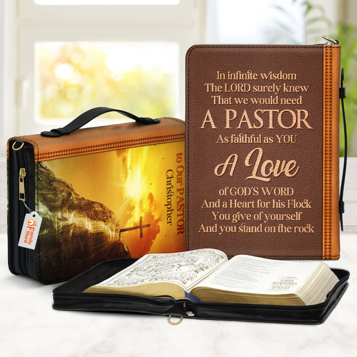 A Love Of God's Word And A Heart For His Flock - Awesome Personalized Bible Covers - AT4082421 - Image 2