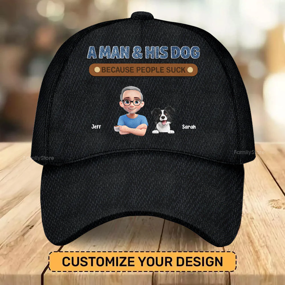 A Man And His Dog - Personalized Classic Cap - Gift for Pet Owners, Pet Lovers | CLP16 HH01