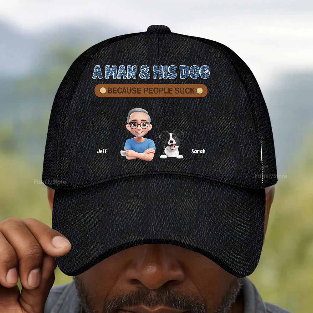 A Man And His Dog - Personalized Classic Cap - Gift for Pet Owners, Pet Lovers | CLP16 HH01 - Image 2