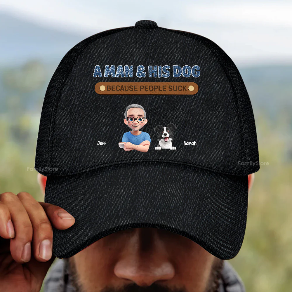 A Man And His Dog - Personalized Classic Cap - Gift for Pet Owners, Pet Lovers | CLP16 HH01 - Image 3