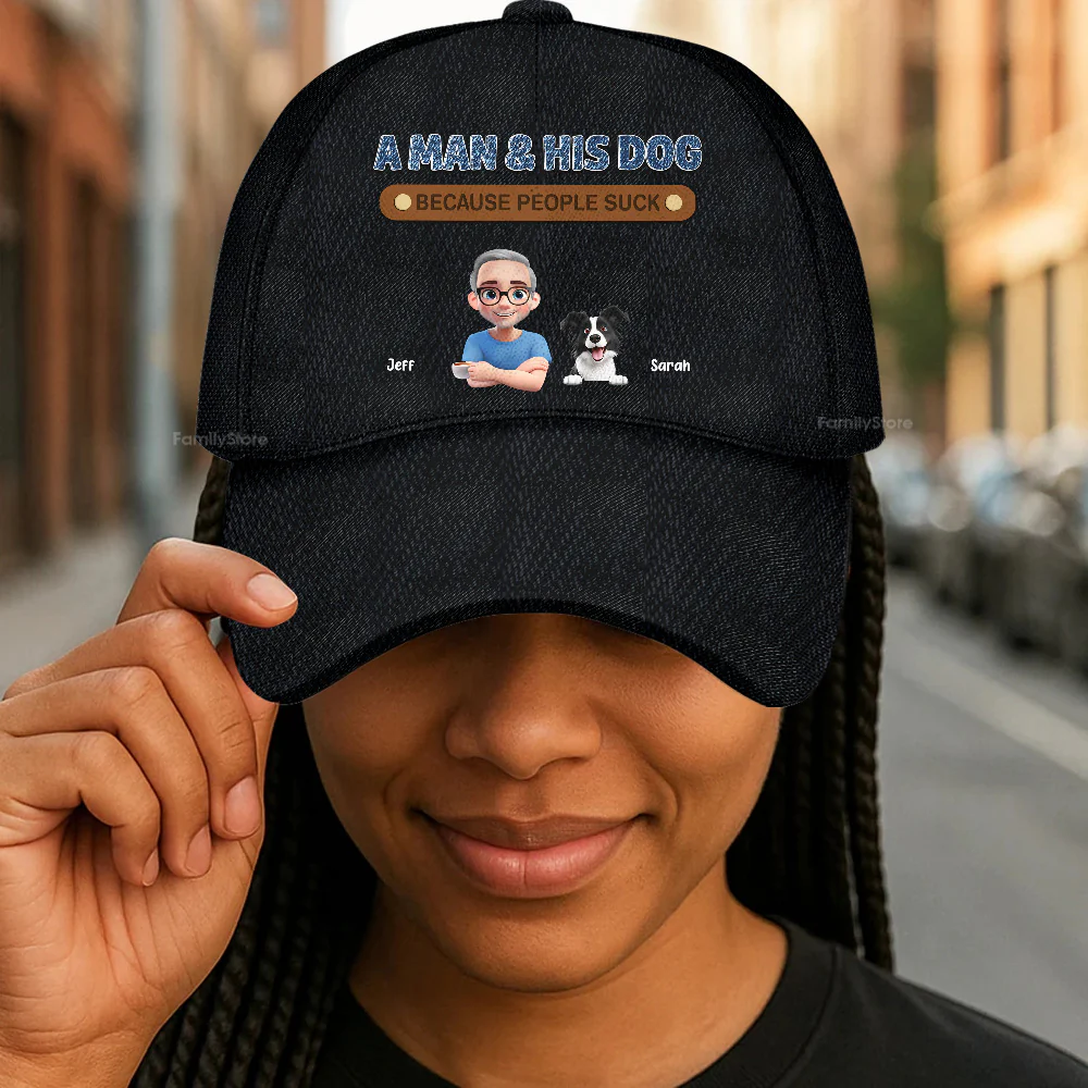 A Man And His Dog - Personalized Classic Cap - Gift for Pet Owners, Pet Lovers | CLP16 HH01 - Image 4