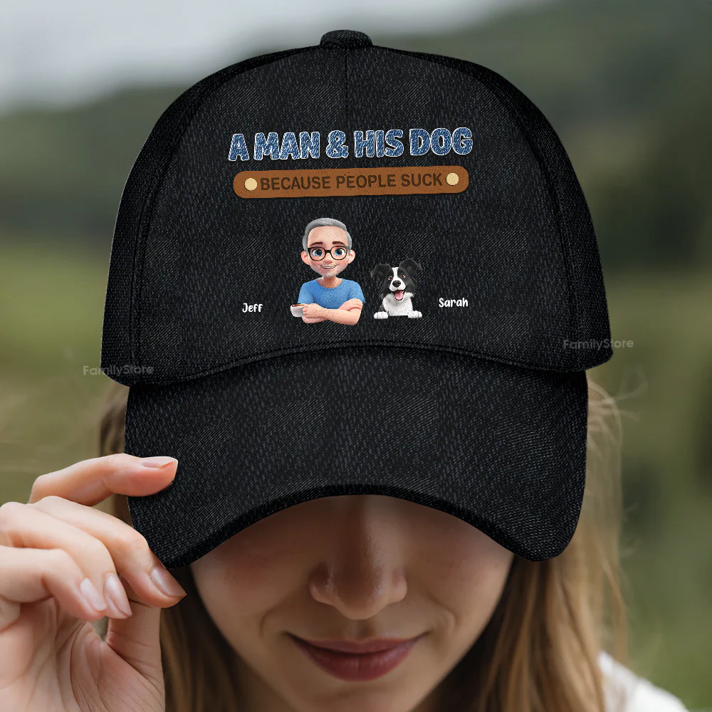 A Man And His Dog - Personalized Classic Cap - Gift for Pet Owners, Pet Lovers | CLP16 HH01 - Image 5