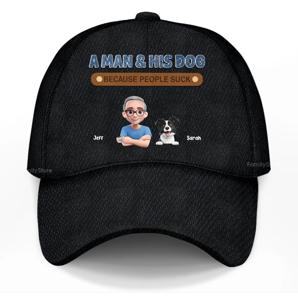 A Man And His Dog - Personalized Classic Cap - Gift for Pet Owners, Pet Lovers | CLP16 HH01 - Image 7
