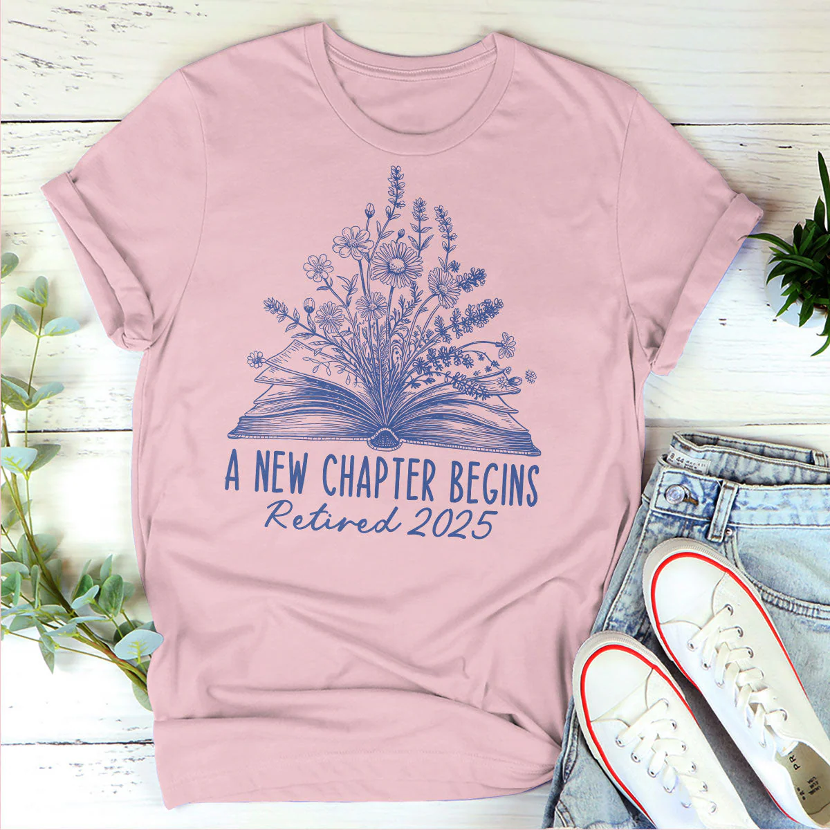 A New Chapter Begins - Personalized T-shirt - Gift For Book Lover, Reader, Her HH01 - Image 2
