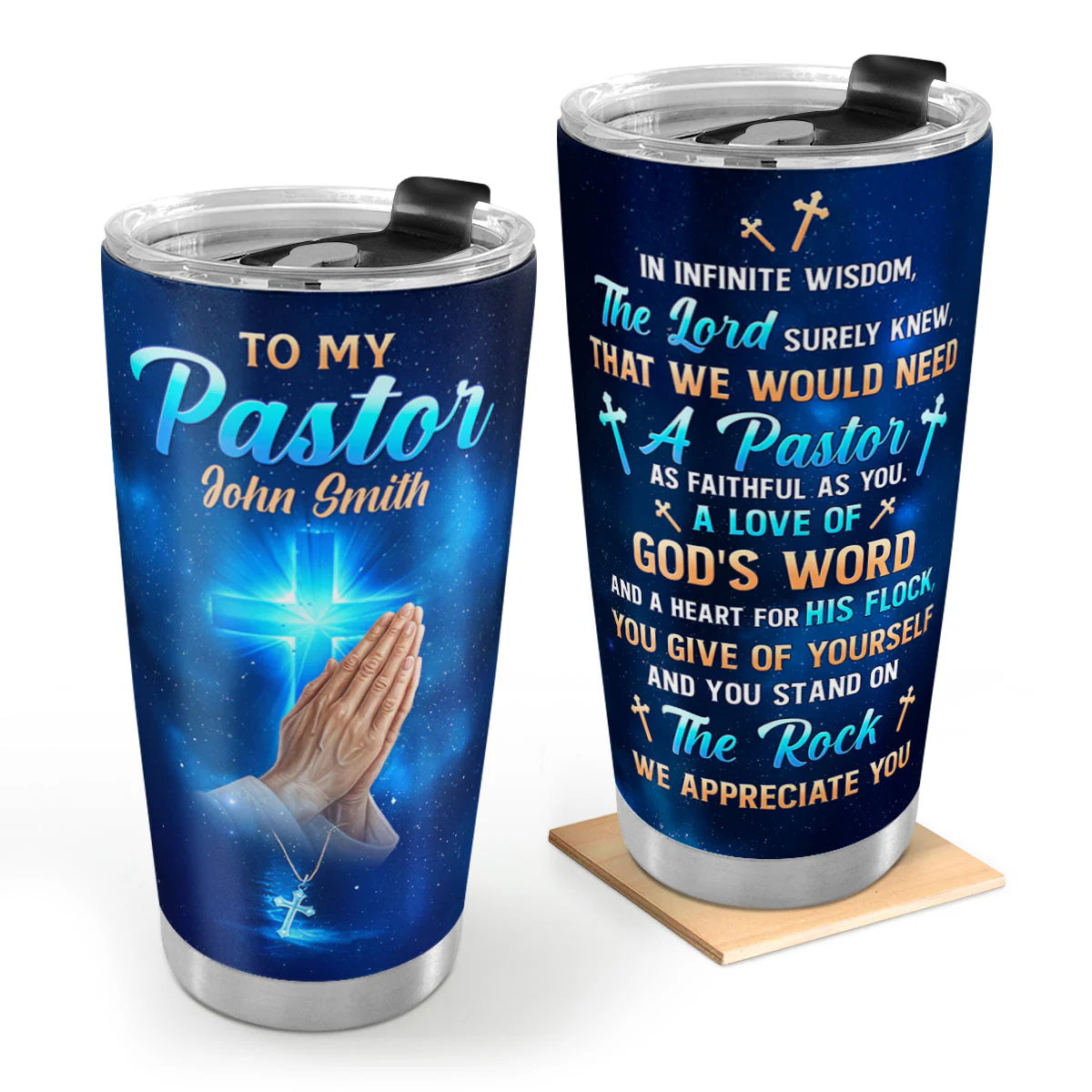 A Pastor As Faithful As You - Personalized Stainless Steel Tumbler TD118