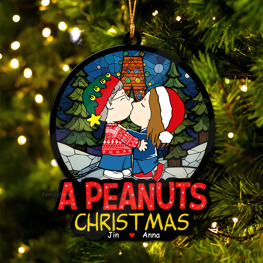 A Peanut Christmas You Will Forever Be My Always - Personalized Wood Ornament - Gift For Couple, Husband Wife - CL45 NH96