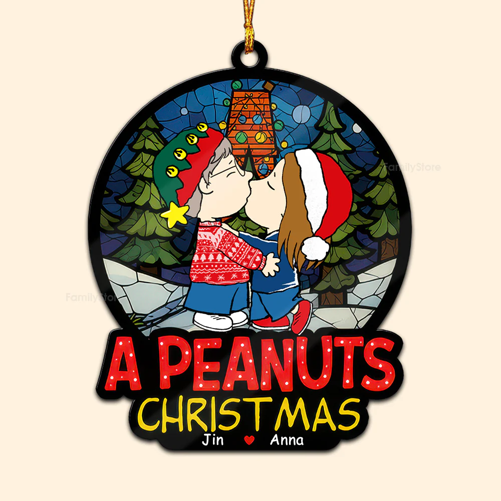 A Peanut Christmas You Will Forever Be My Always - Personalized Wood Ornament - Gift For Couple, Husband Wife - CL45 NH96 - Image 2