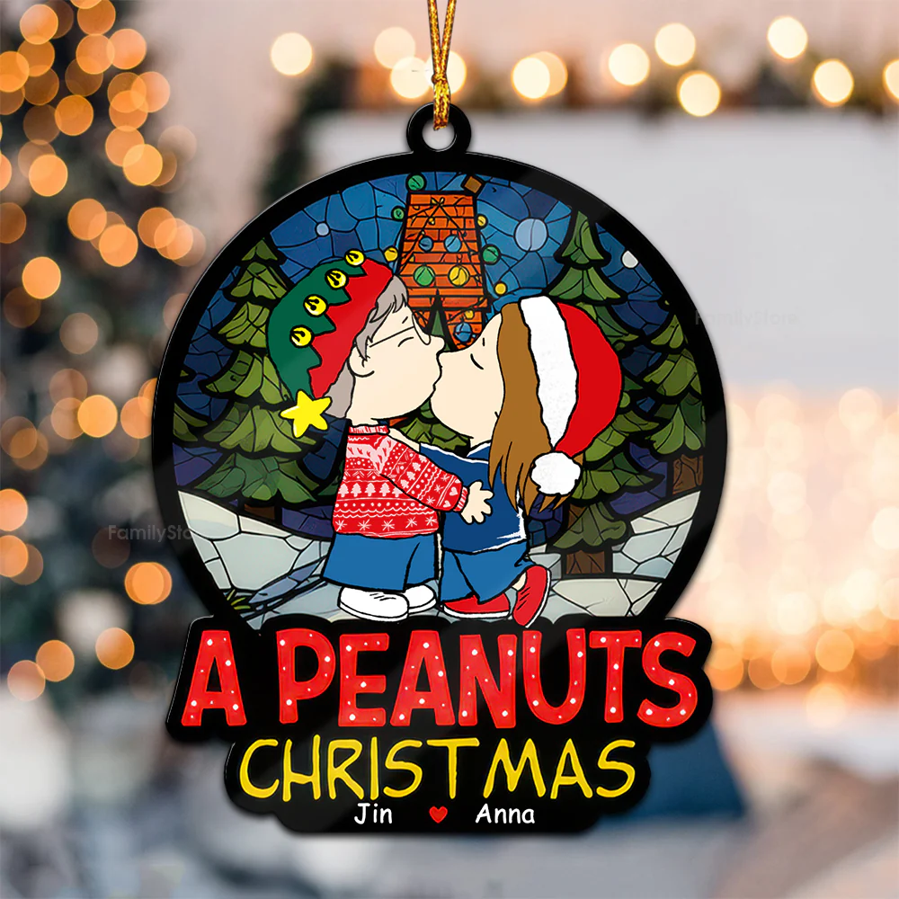 A Peanut Christmas You Will Forever Be My Always - Personalized Wood Ornament - Gift For Couple, Husband Wife - CL45 NH96 - Image 3