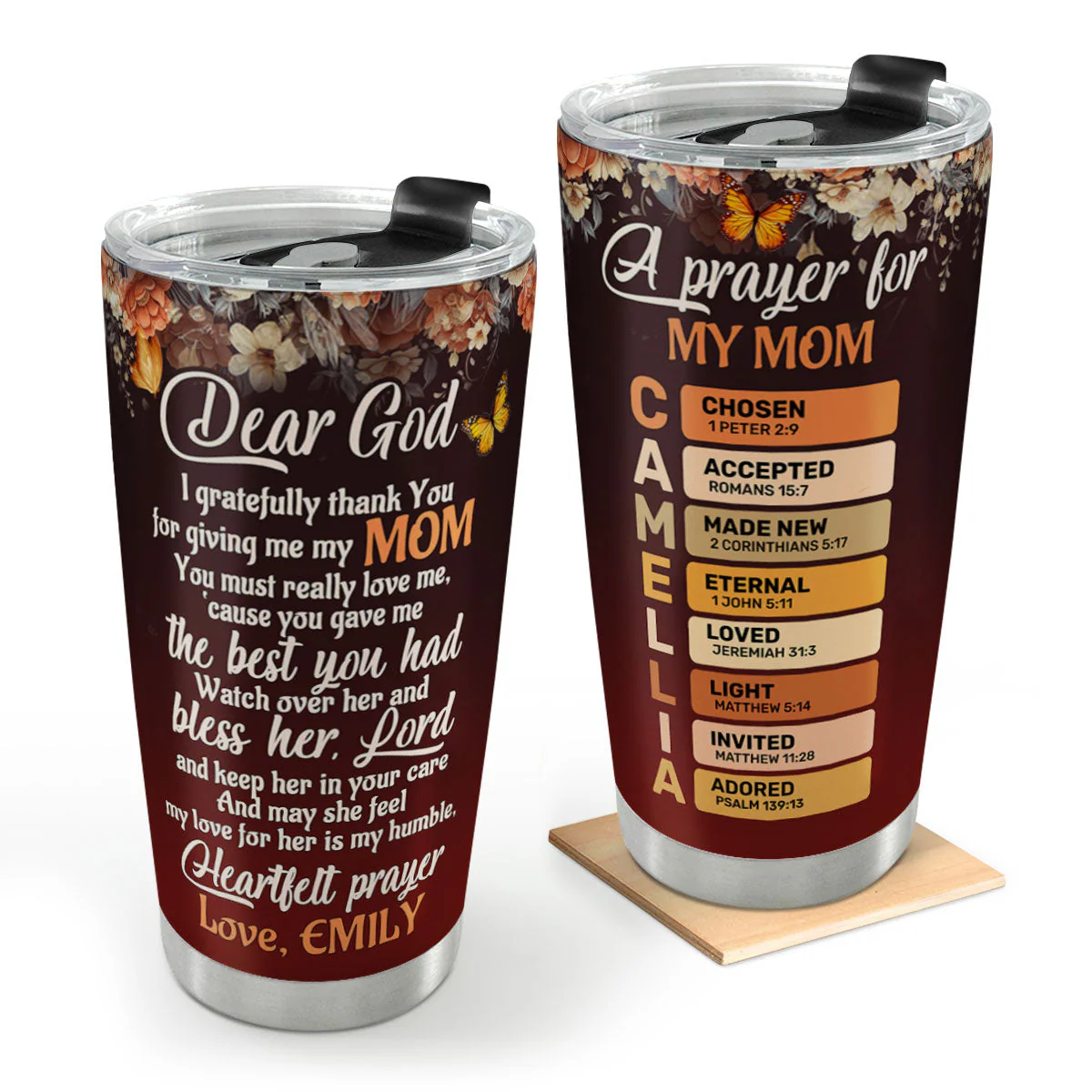 A Prayer For My Mom - Personalized Stainless Steel Tumbler - Gift For Her | HN02