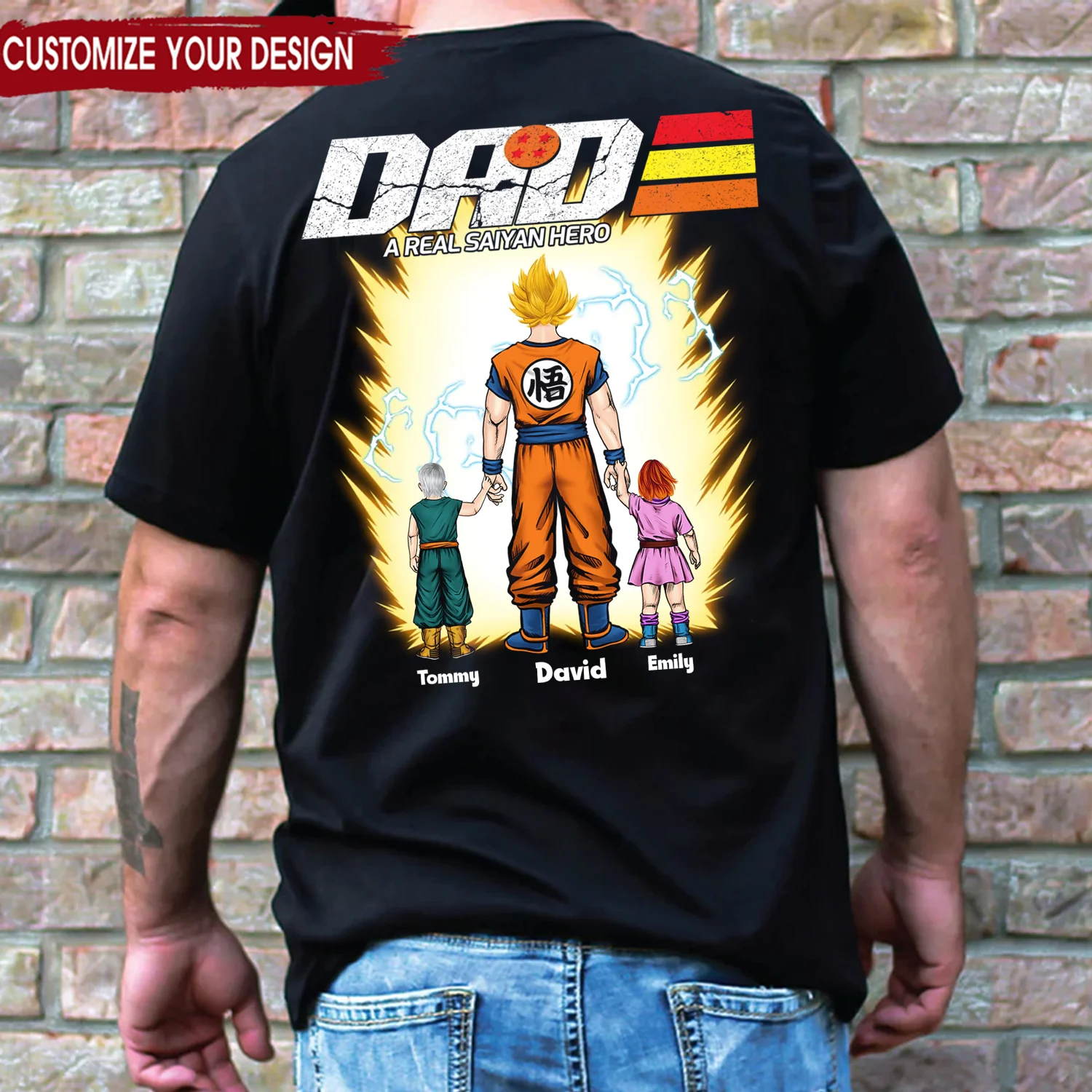 A Real Saiyan Hero It's My Dad DrBa - Gift For Father's Day - Personalized TShirt - Image 2