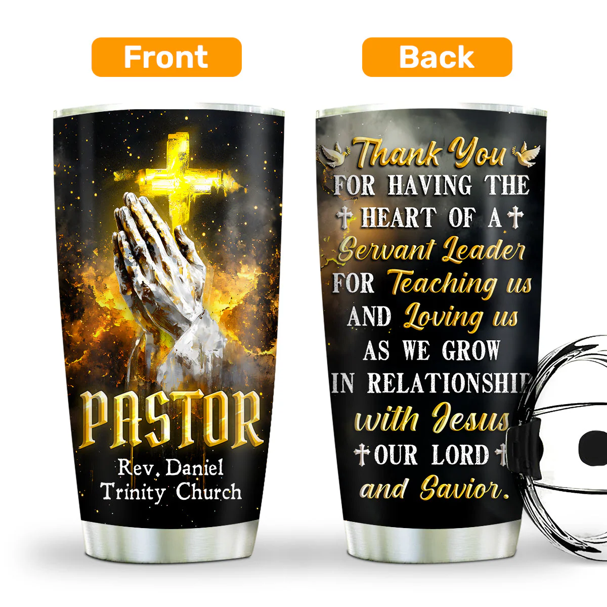A Servant To All - Personalized Stainless Steel Tumbler TD118 - Image 2