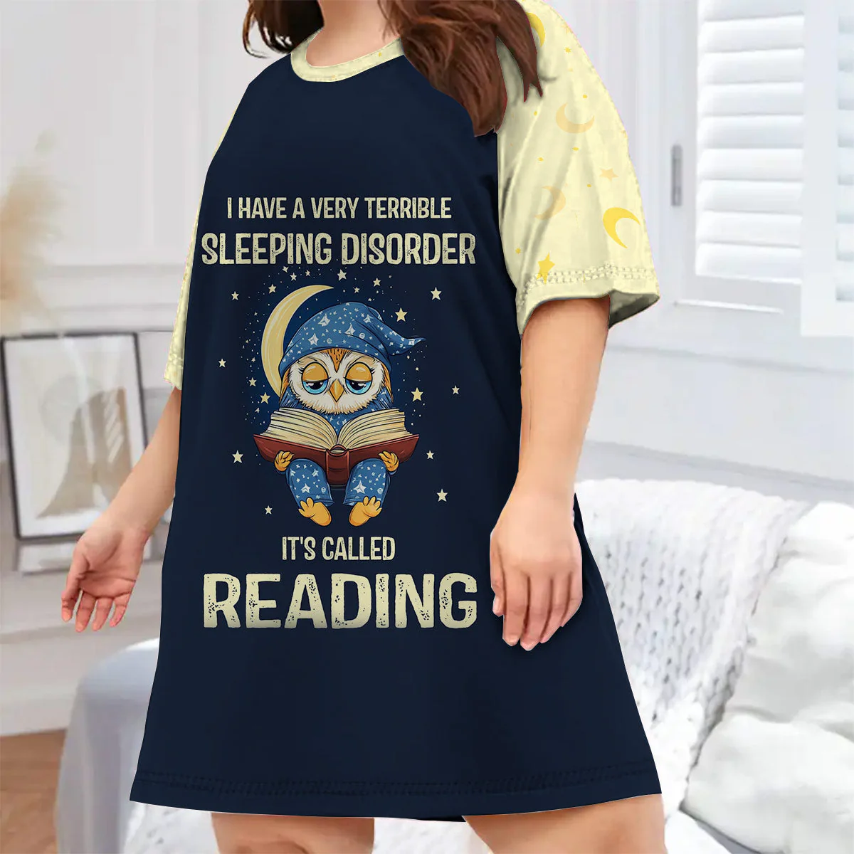 A Terrible Sleeping Disorder Called Reding - Personalized Sleep Tee - Image 3