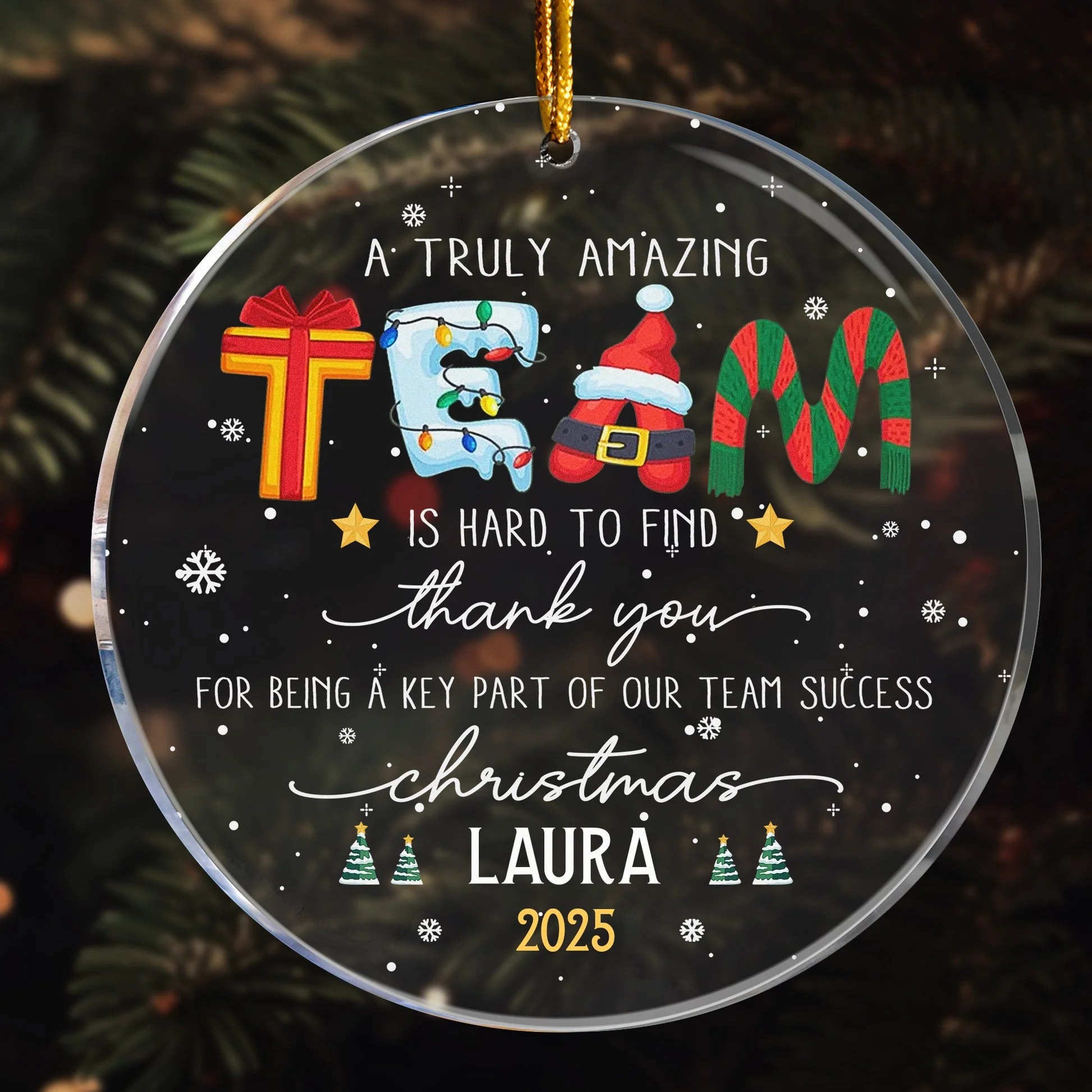 A Truly Amazing Team Is Hard To Find - Personalized Acrylic Ornament - Thank You Gifts For Boss, Coworkers, Friends NL122 - Image 3