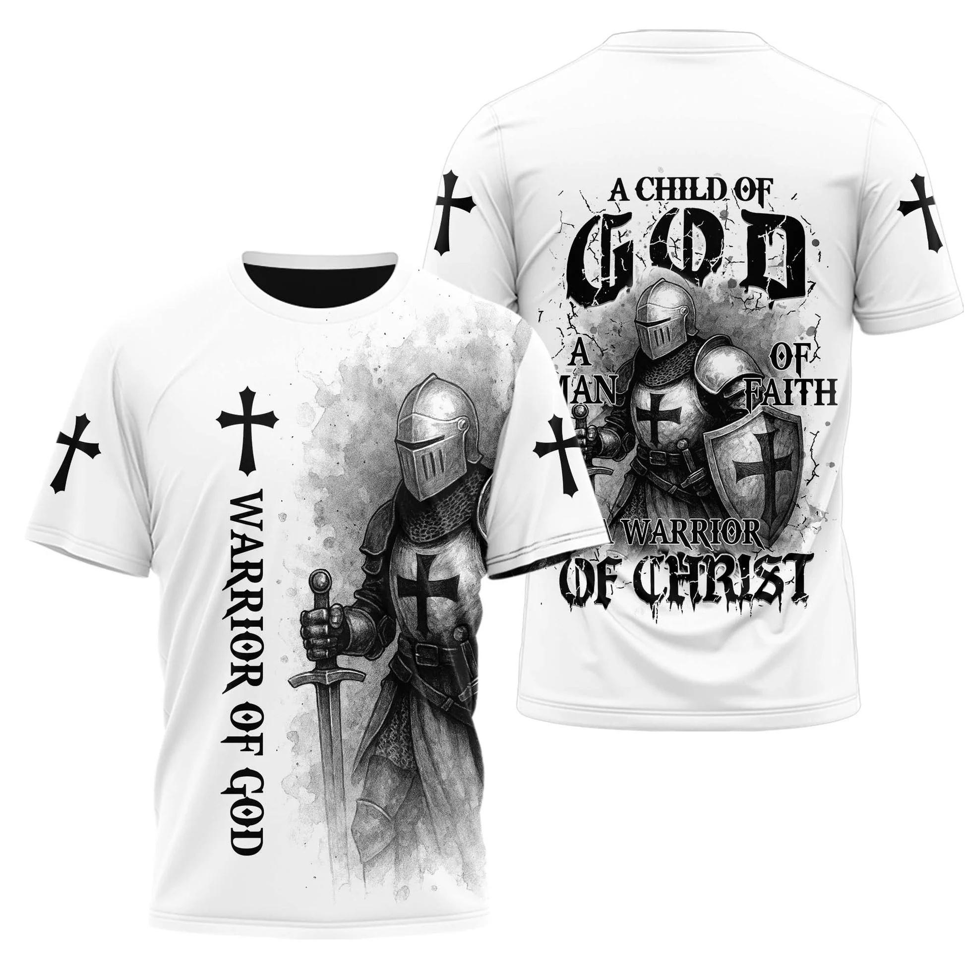 A Warrior Of Christ 3D TShirt - Image 3