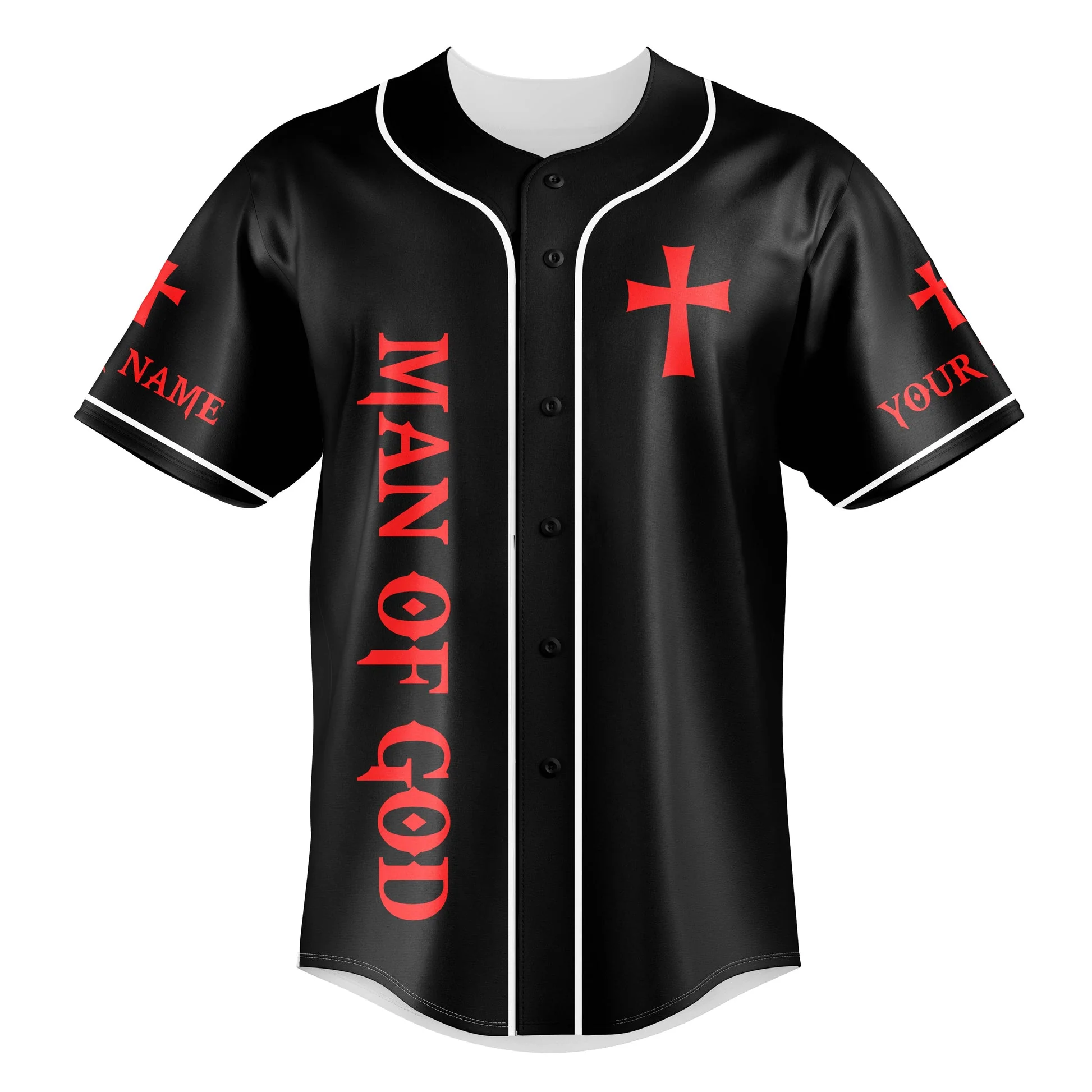 A Warrior Of Christ Custom Name Baseball Jersey - Christant Gift For Him - Image 2