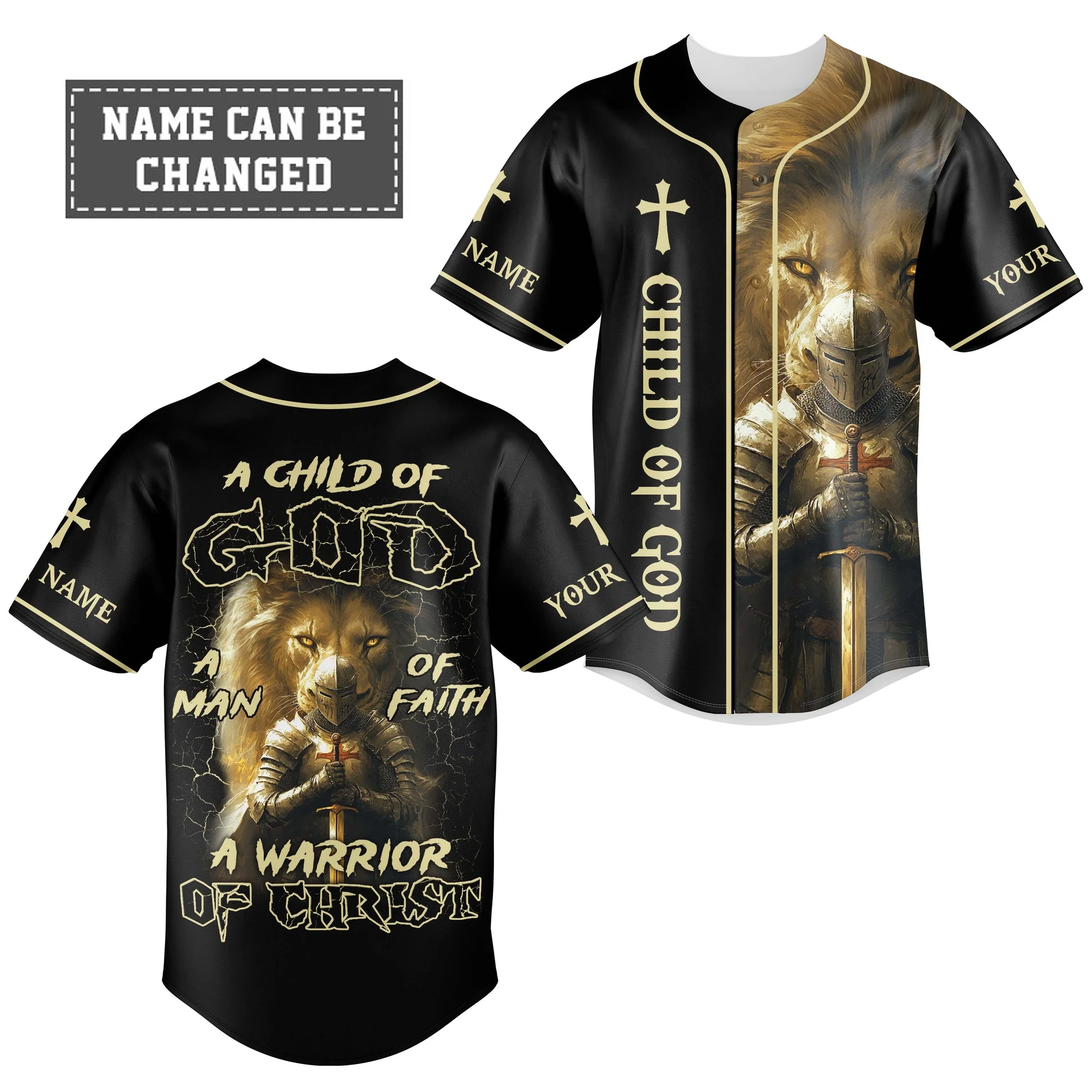 A Warrior Of Christ Custom Name Baseball Jersey - Christant Gift For Him
