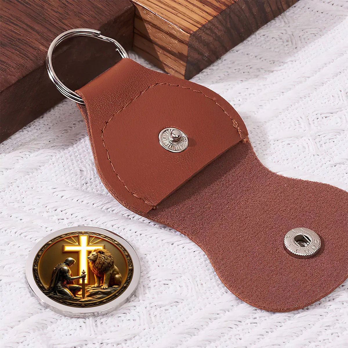 A Warrior Of Christ - Personalized Pocket Hug - Christian Gift For Him BA01 - Image 2