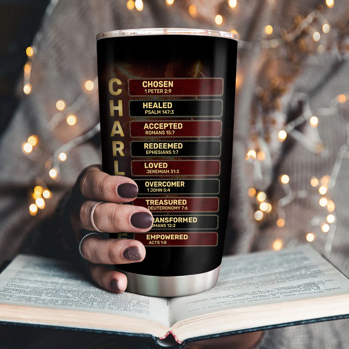 A Woman Of God - Personalized Stainless Steel Tumbler - Gift For Her - Image 2