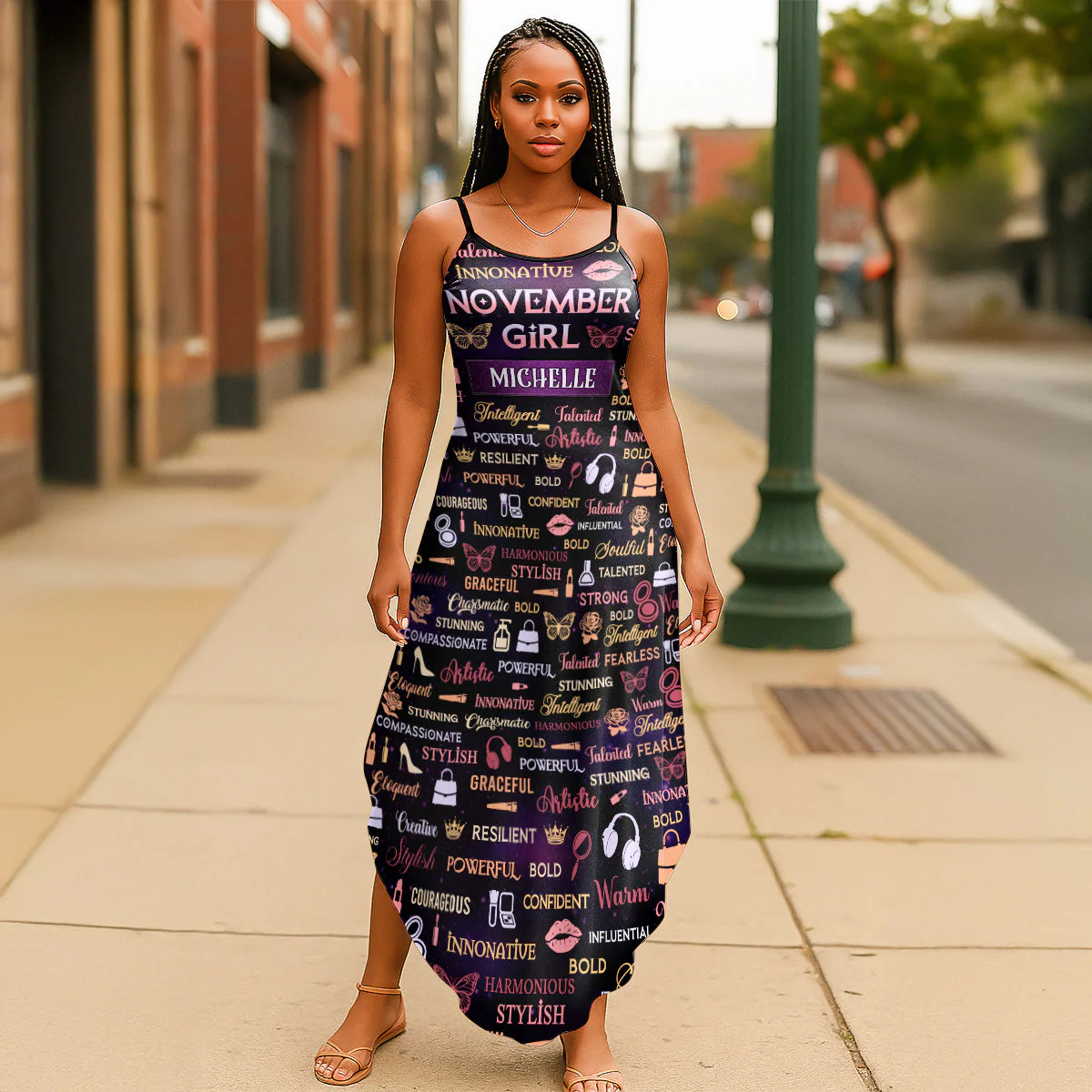 Affirmation Month Girl - Personalized Maxi Dress - Birthday Gift For Women HD95 - Image 6