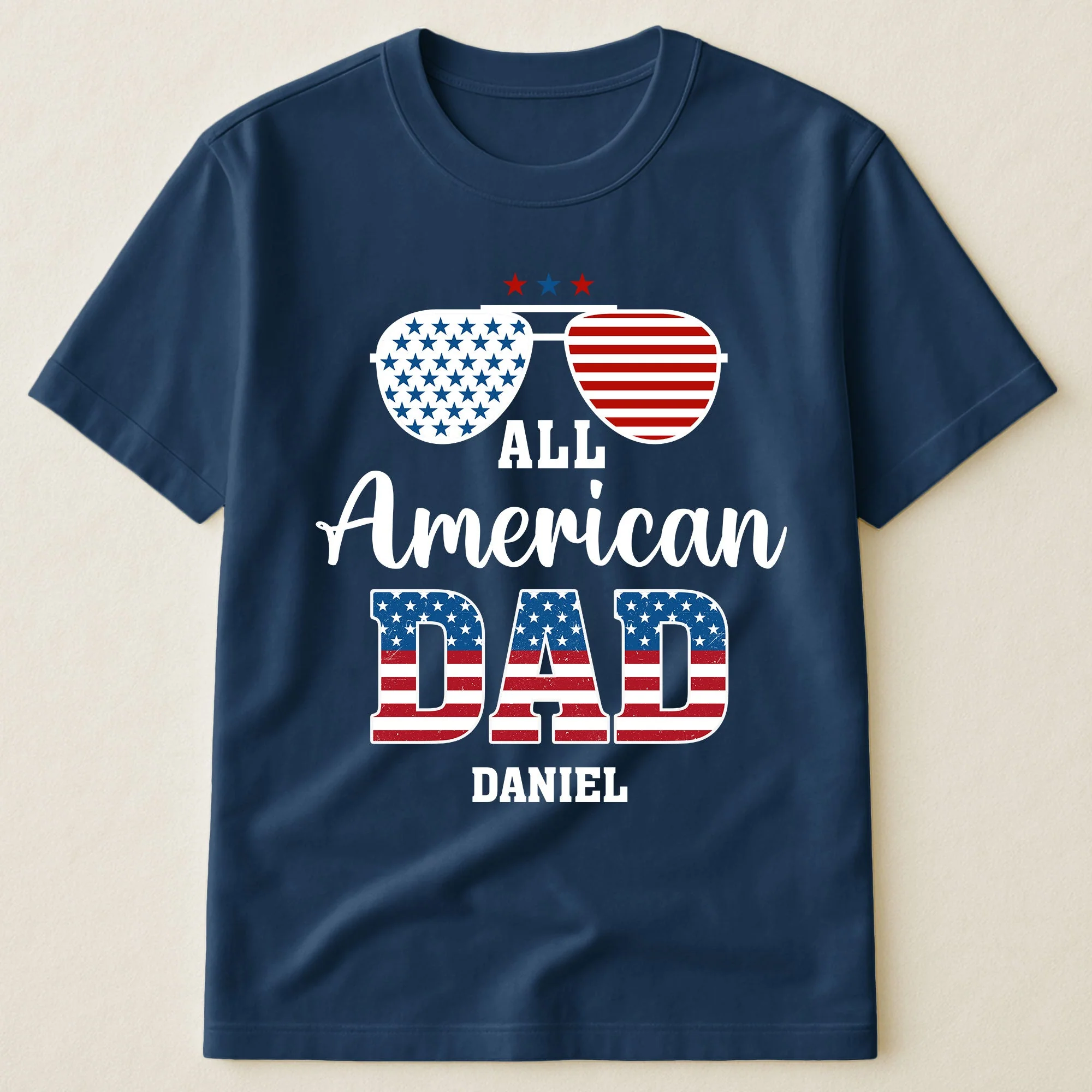 All American Dad Mom Family Matching Flag Sunglasses - Personalized Shirt - Gift For Family - Image 2