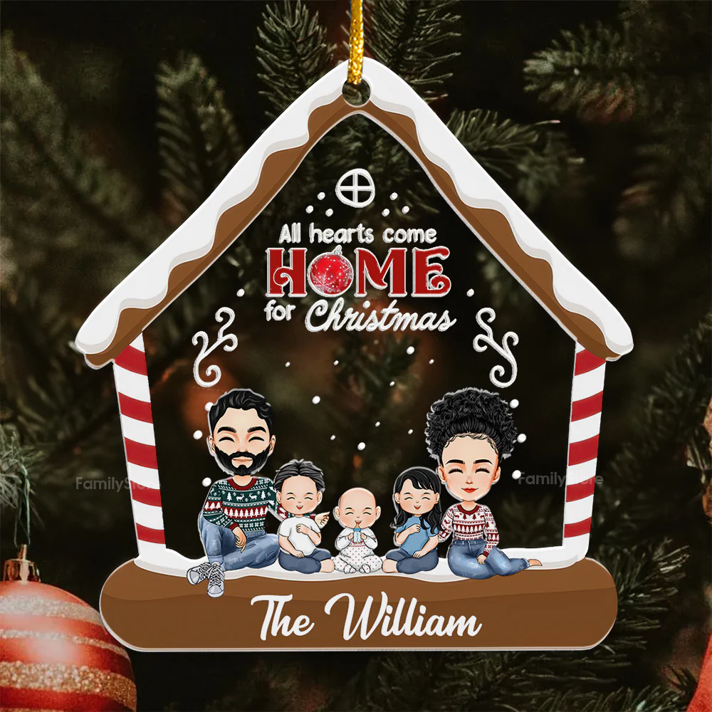 All Hearts Come Home - Gift For Family - Personalized Acrylic Ornament - CL33 NA94 - Image 4