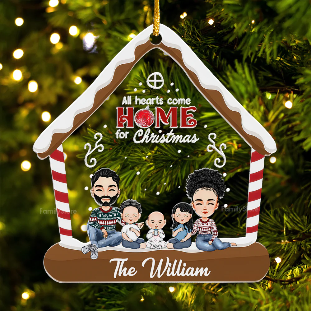 All Hearts Come Home - Gift For Family - Personalized Acrylic Ornament - CL33 NA94 - Image 5