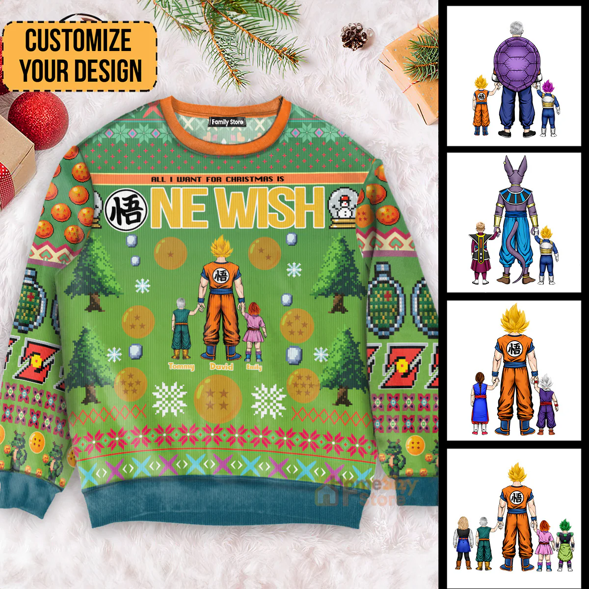 DrBa All I Want For Christmas Is New Wish - Personalized Ugly Sweatshirt - Gift for Dad, Grandpa, Husband CL03 NA94 - Image 6