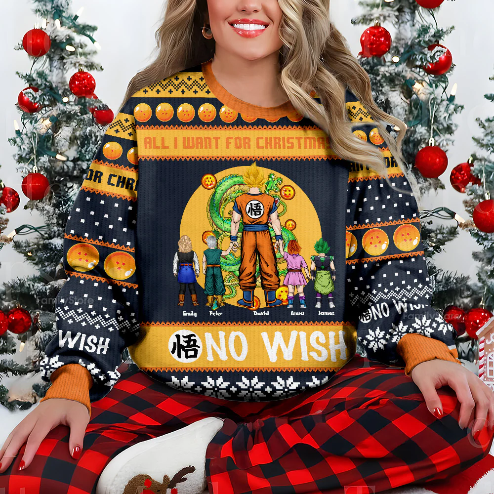 All I Want For Christmas Is One Wish - Personalized Ugly Christmas Sweater - Christmas Gift For DrBa Fan, Dad, Him | CL03.V2 HH01
