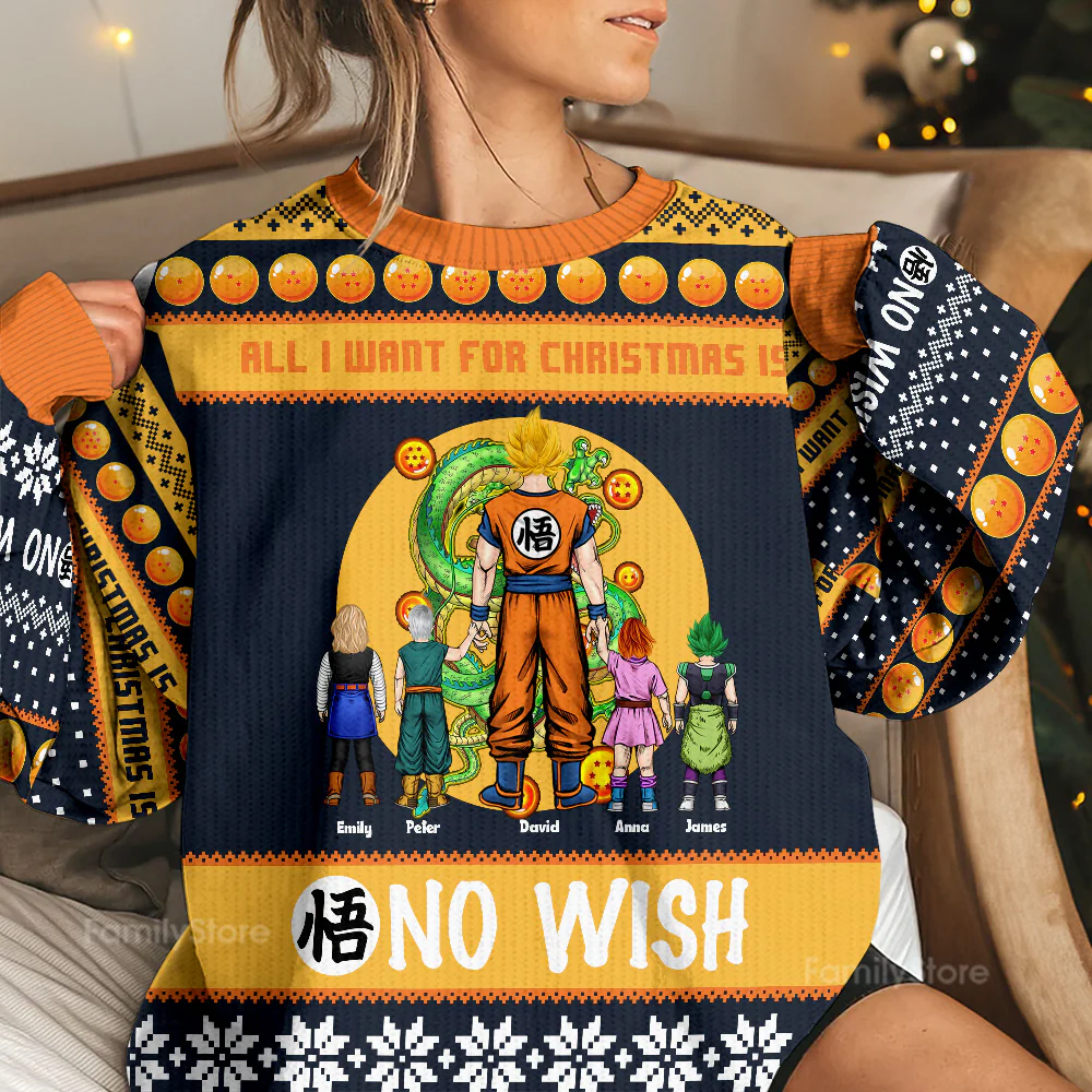 All I Want For Christmas Is One Wish - Personalized Ugly Christmas Sweater - Christmas Gift For DrBa Fan, Dad, Him | CL03.V2 HH01 - Image 3