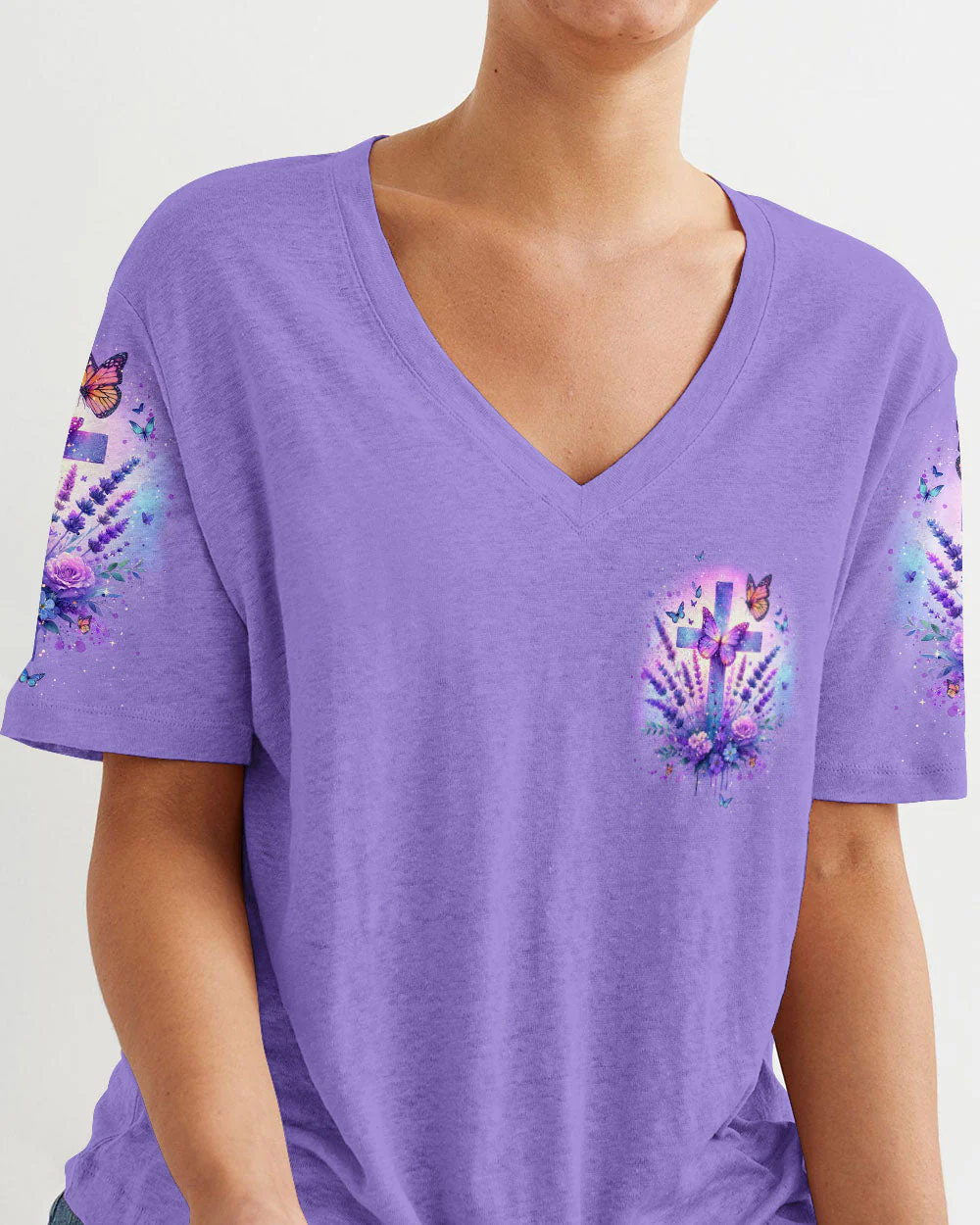 All My Hope Is In Jesus Lavender Women's All Over Print Shirt - Tlnt2401243 - Image 11