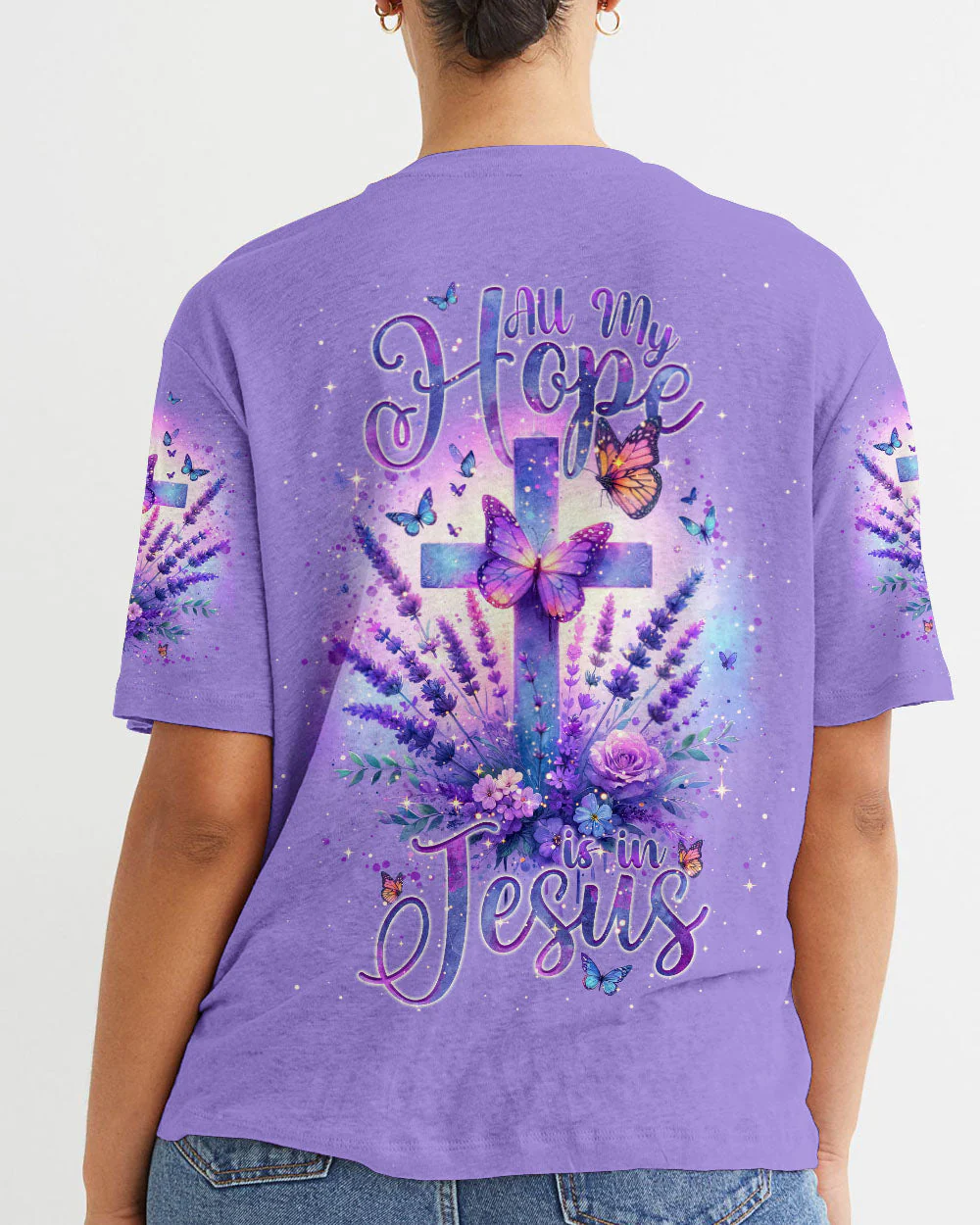 All My Hope Is In Jesus Lavender Women's All Over Print Shirt - Tlnt2401243 - Image 12