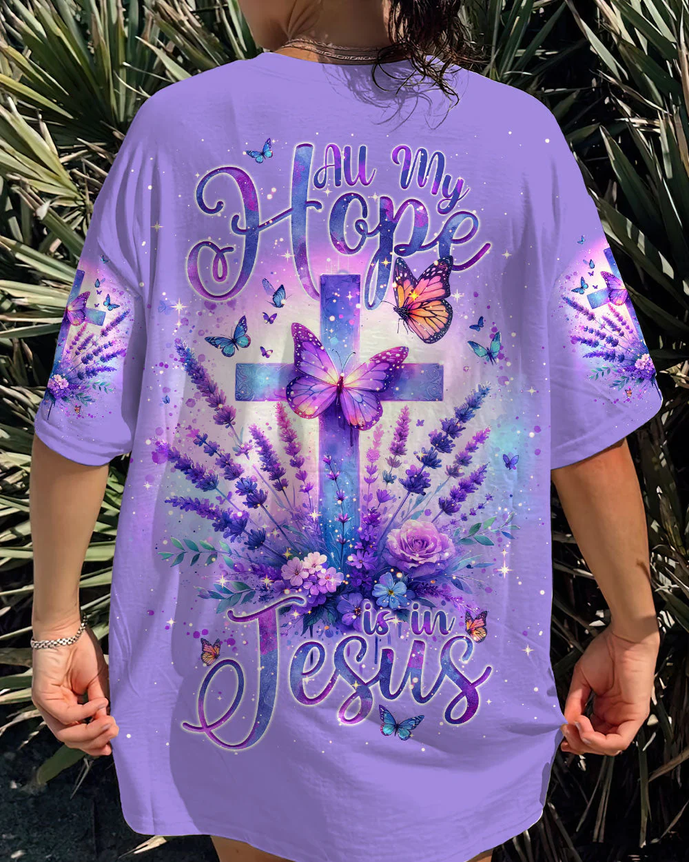 All My Hope Is In Jesus Lavender Women's All Over Print Shirt - Tlnt2401243 - Image 8