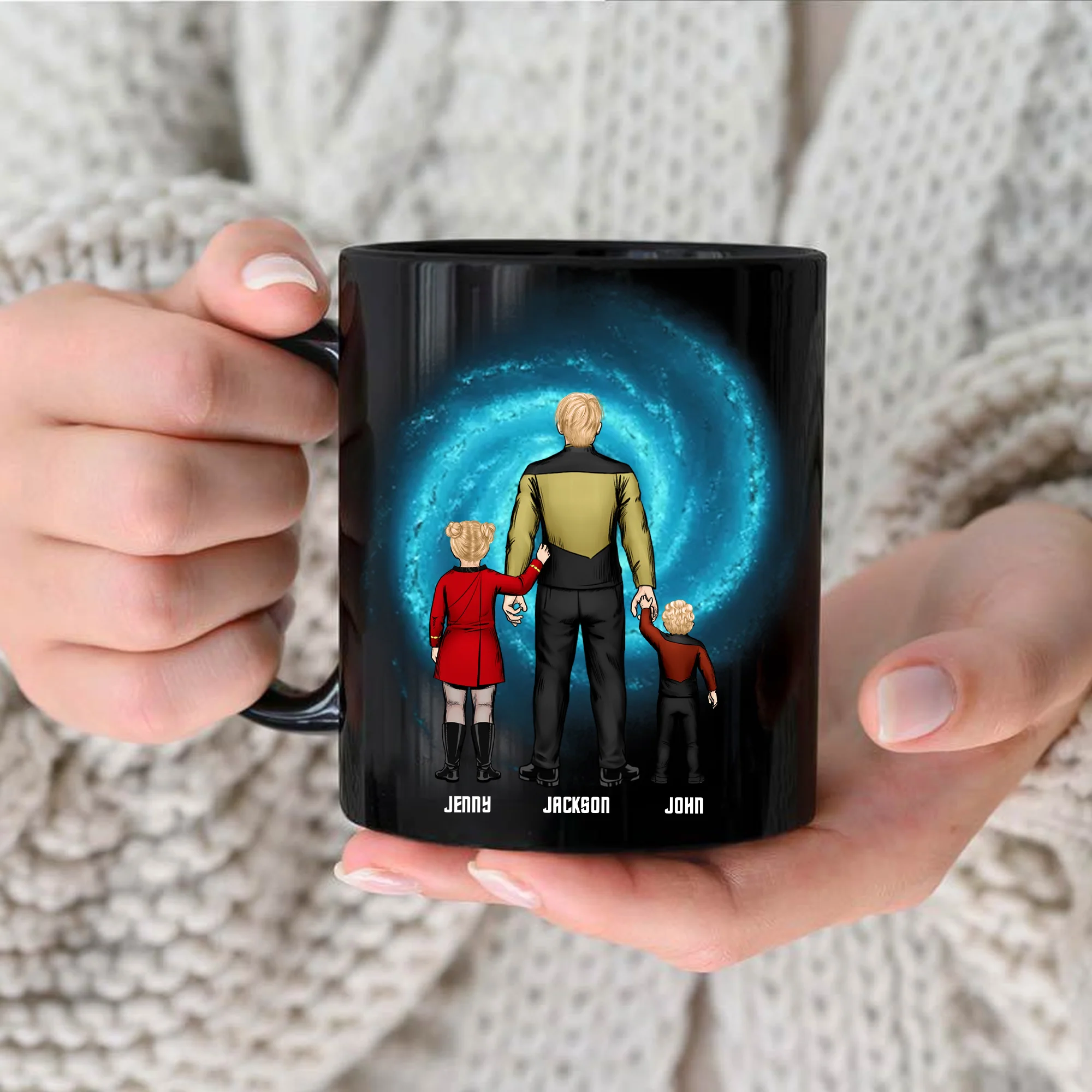 Alpha Quadrant I'm Proud Of My Dad - Gift For Dad - Personalized Black Mug - CL22 NA94 - Image 3