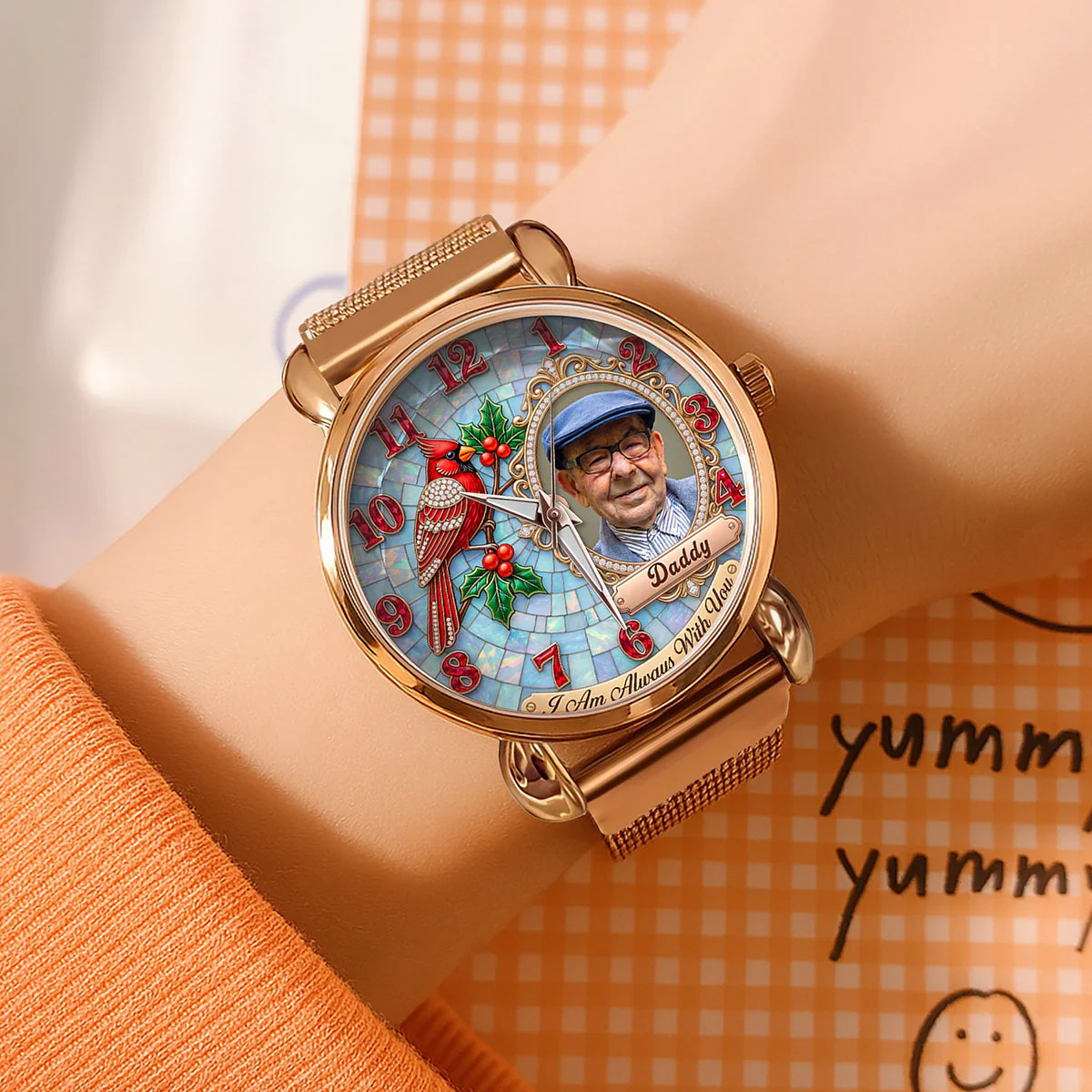 Always By Your Side - Personalized Custom Photo Hand Watch - Gifts To Remember Loved One