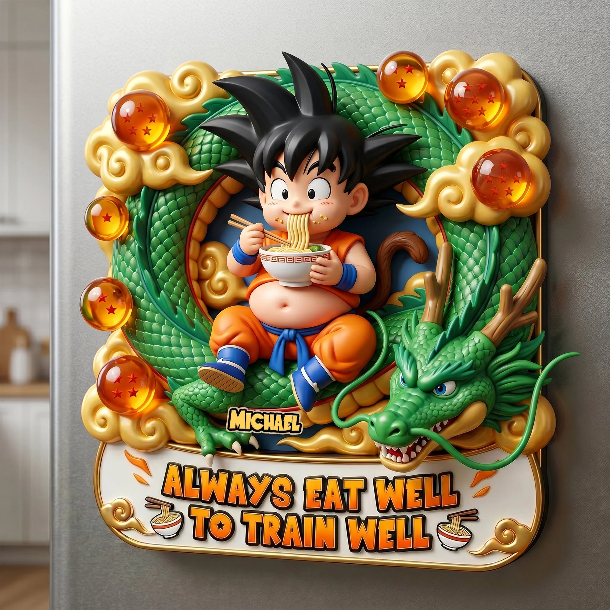 Always Eat Well To Train Well - Personalized Squishy Acrylic Fridge Magnet - Funny Gift - DrBa - Image 2