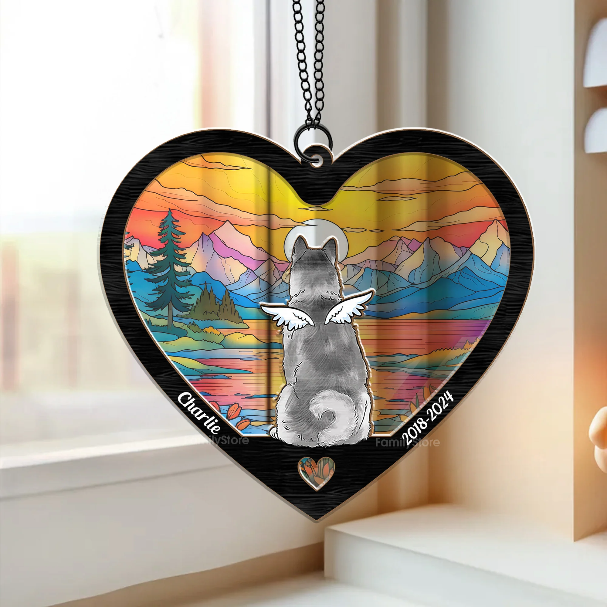 Always In My Heart, My Little Paw - Memorial Gift For Pet Lovers - Personalized Window Hanging Window Hanging Suncatcher Ornament - CLP06 NA94