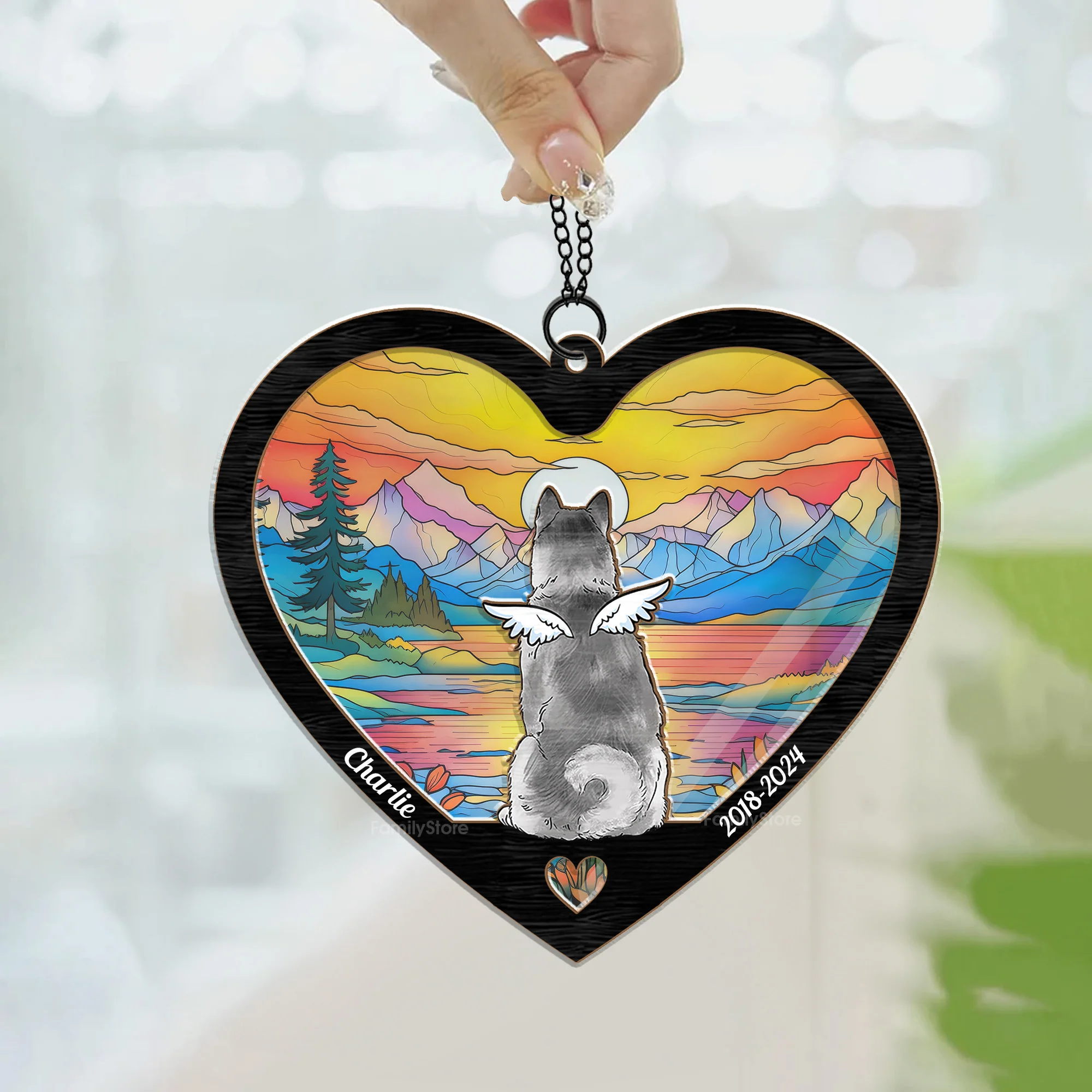 Always In My Heart, My Little Paw - Memorial Gift For Pet Lovers - Personalized Window Hanging Window Hanging Suncatcher Ornament - CLP06 NA94 - Image 3