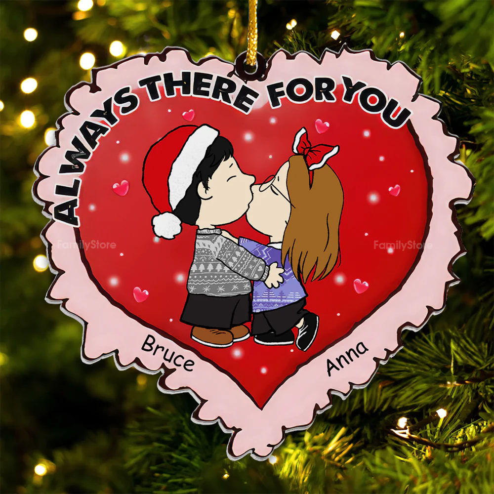 Always There For You Christmas Peanut - Personalized Acrylic Ornament - Gift For Couple, Husband Wife - CL45 NH96 - Image 5