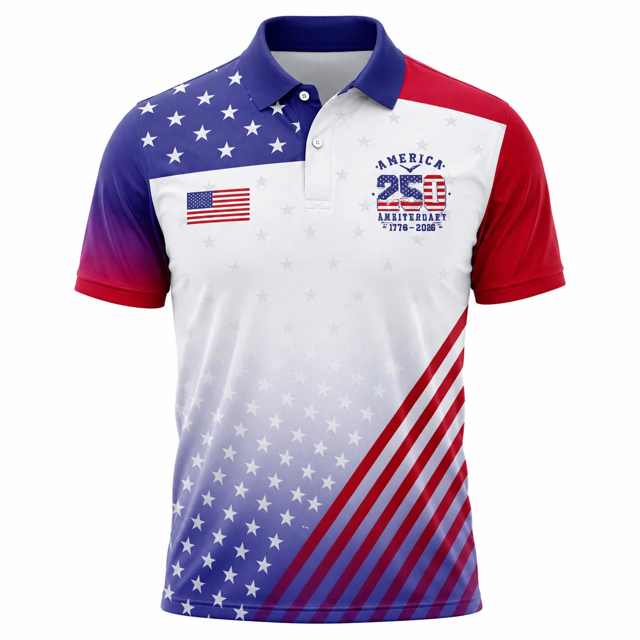 America 250 Anniversary - Personalized Polo Shirt - Gift For Dad, Grandpa, Golf Lovers - Image 5