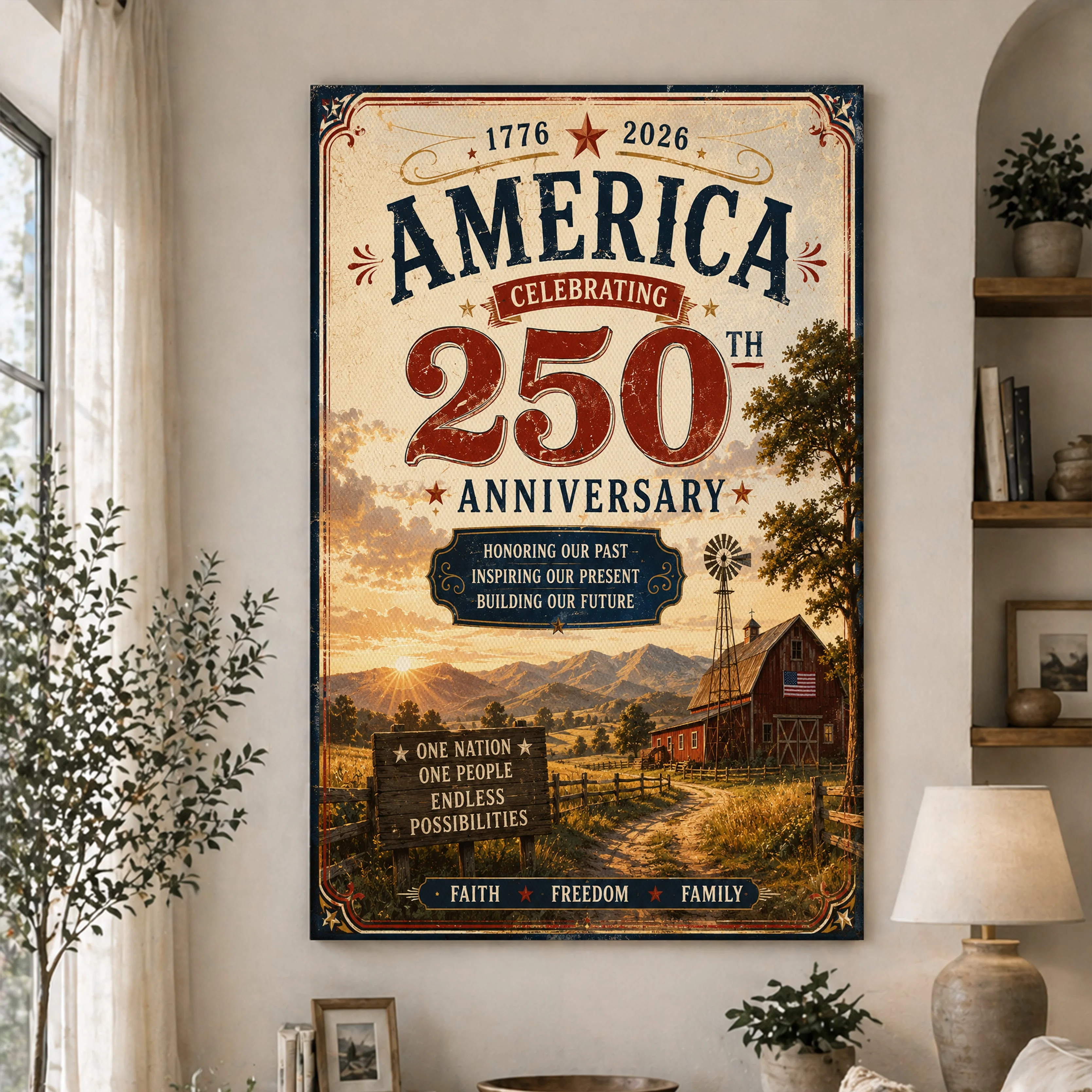America 250 Legacy Of Freedom - Canvas Poster - Gift For Patriots - Image 2