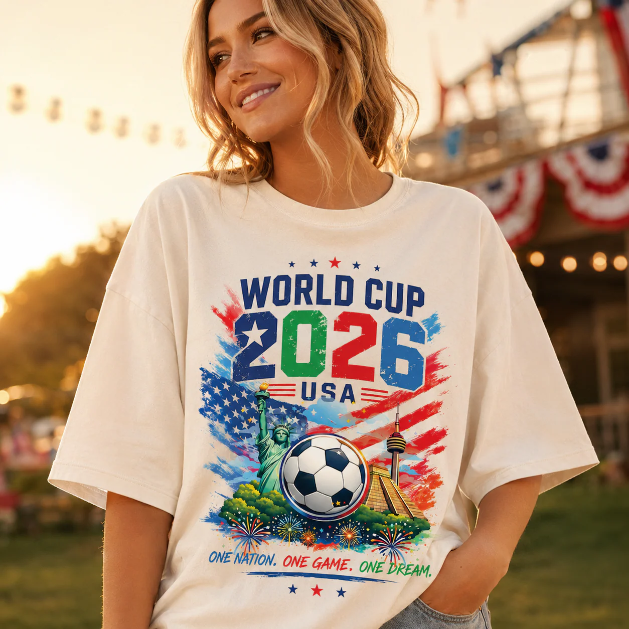 America 250 Patriotic Celebration USA Flag Statue Of Liberty - Personalized Shirt - Gift For Soccer Fans