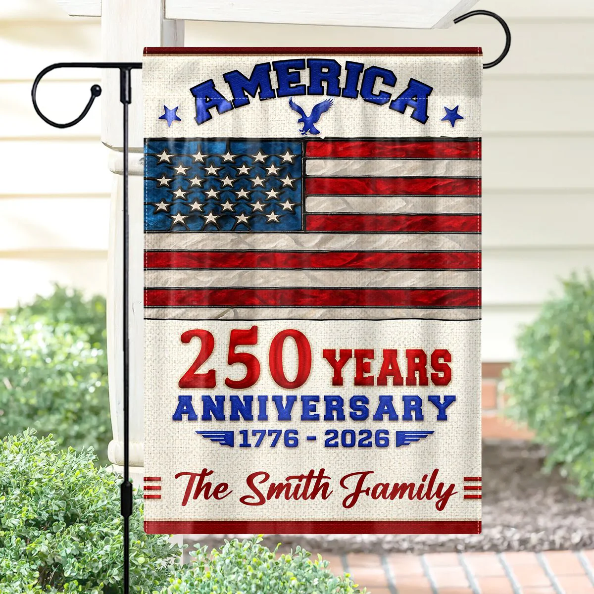 America 250 Years Anniversary 1776-2026 - Personalized Flag - Patriotic Gift For Family, Veteran | HN02 - Image 2